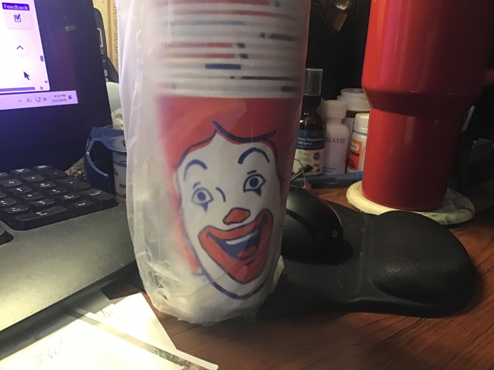 Vintage Lot of 100 Unused Genuine Ronald McDonald Waxed Paper Cups 2001 Stock Vintage Lot of 100 Unused Genuine Ronald McDonald Waxed Paper Cups 2001 Stock