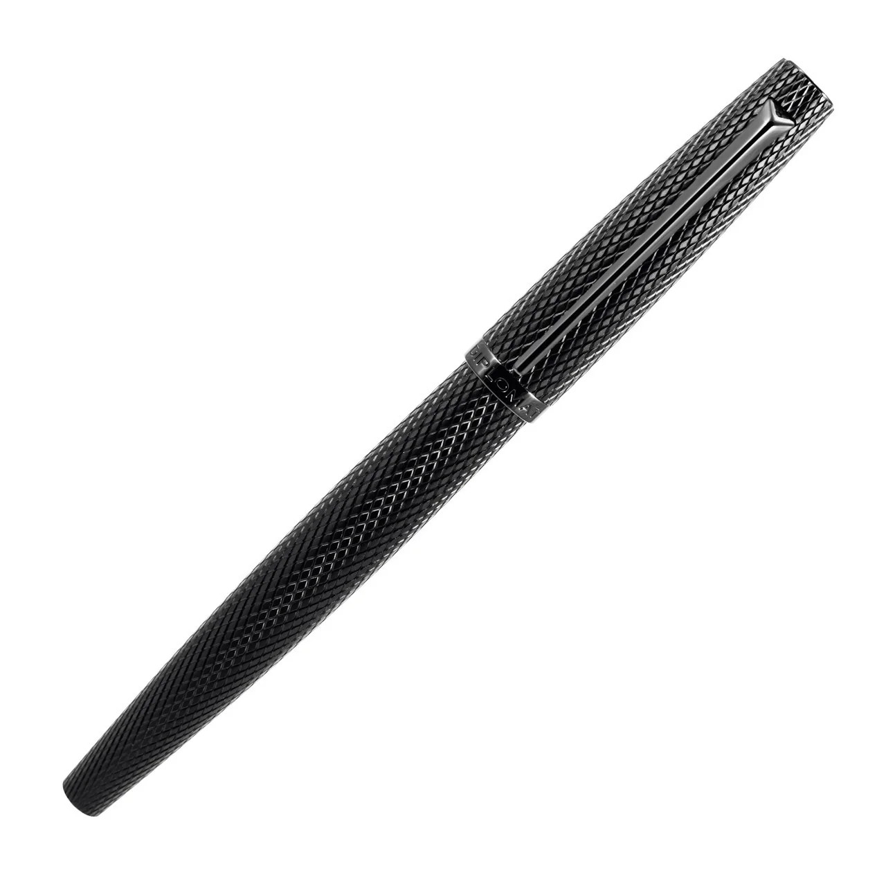 Diplomat Viper Fountain Pen in Noir Guilloche