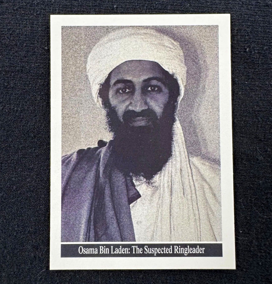 Topps The Investigation 2002 #19 Osama Bin Laden Suspected Ringleader Card