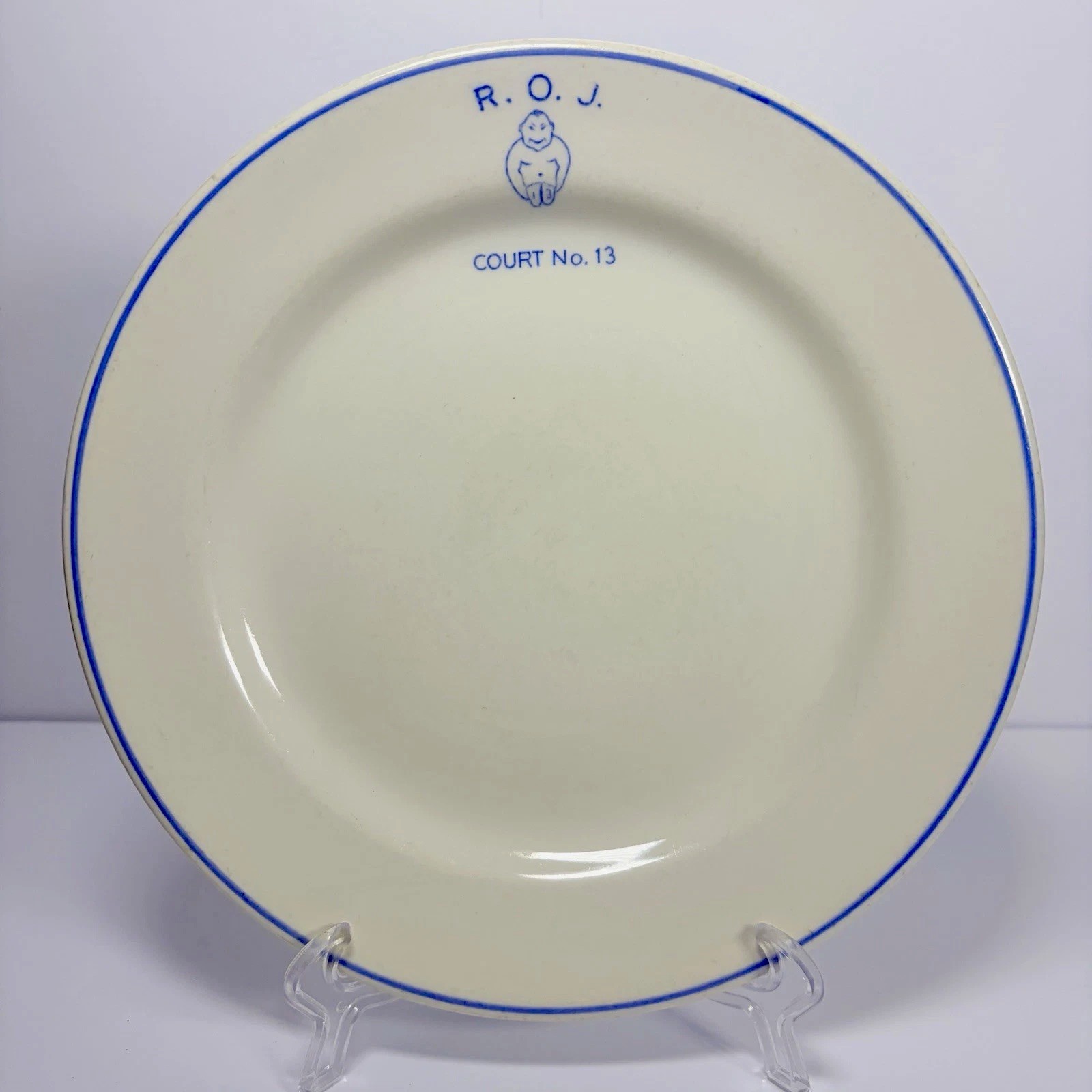 Vintage Royal Order Of Jesters Roj Court No 13 Fraternal Masonic Plate USA RARE