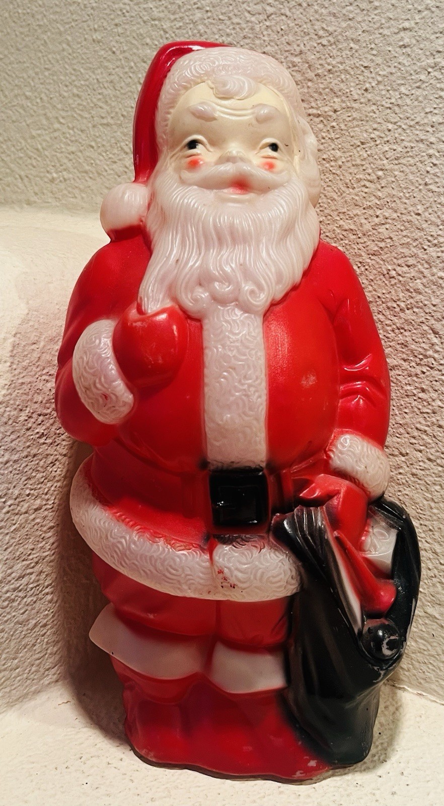 Vintage 1968 Empire Blow Mold Christmas Santa Claus Tabletop 13 Inch