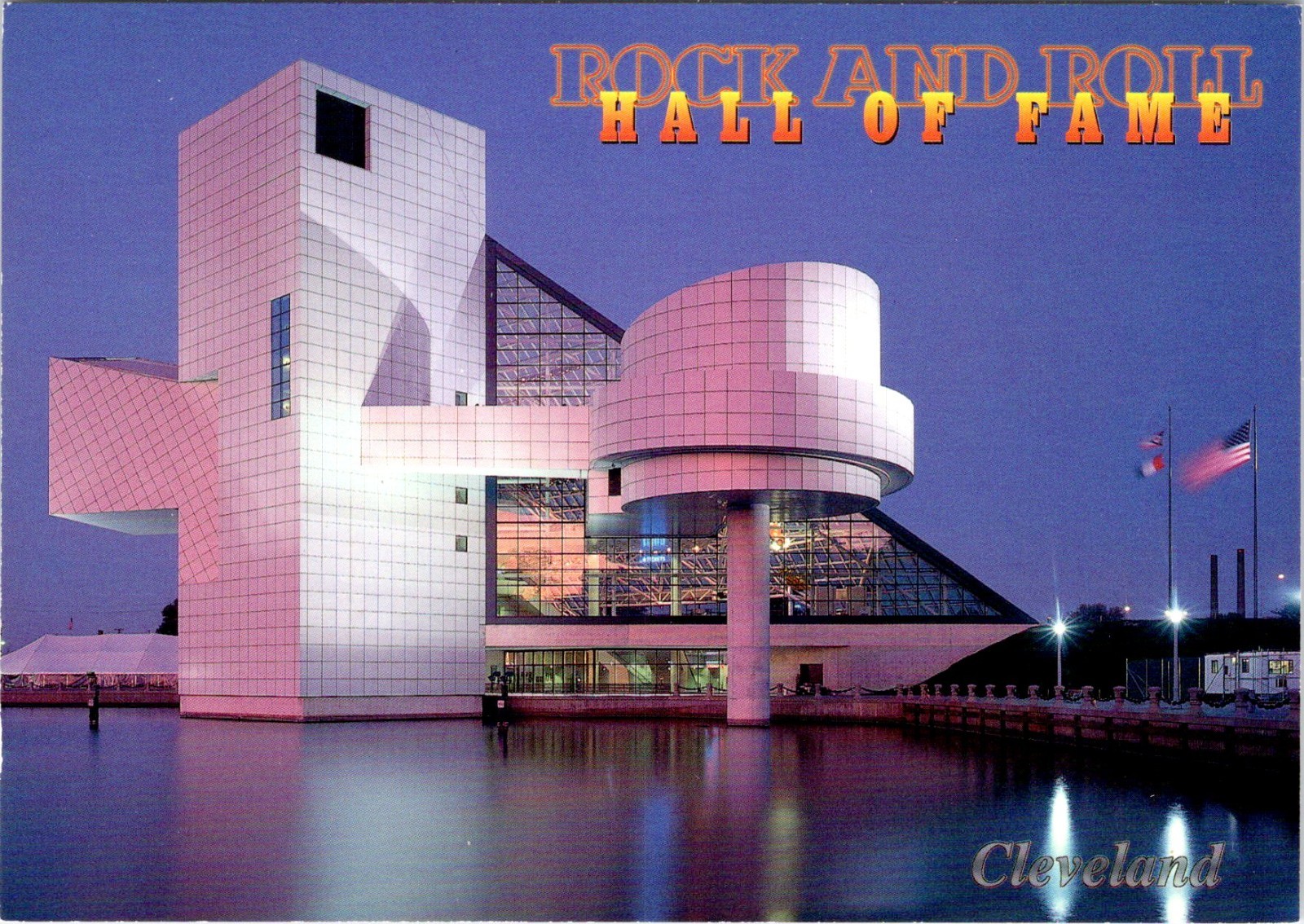 Cleveland OH Ohio ROCK & ROLL HALL OF FAME Architect IM Pei 4X6 MUSIC Postcard
