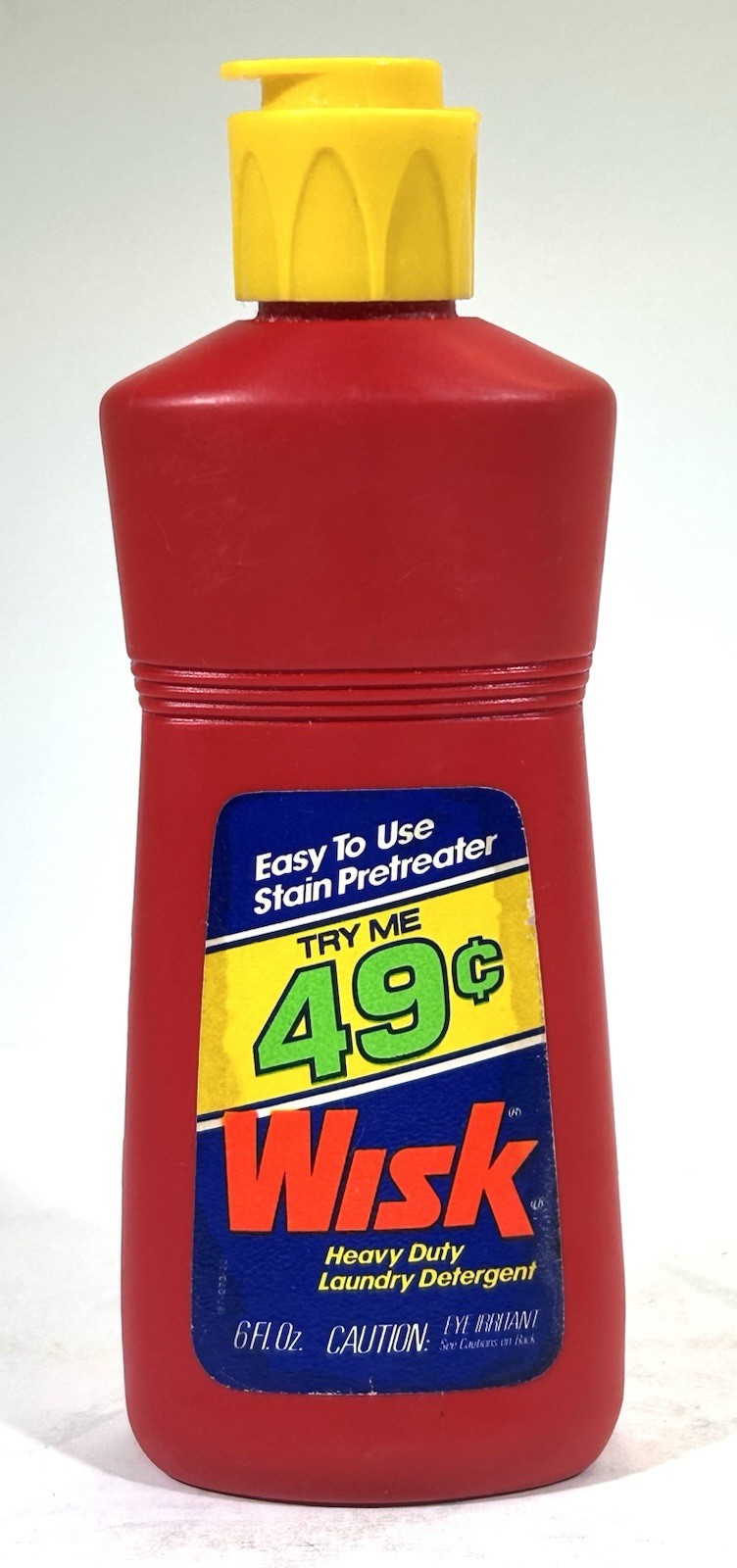 Vtg Wisk Laundry Detergent Stain Pretreater 6Oz NOS Prop 1980s • Discontinued