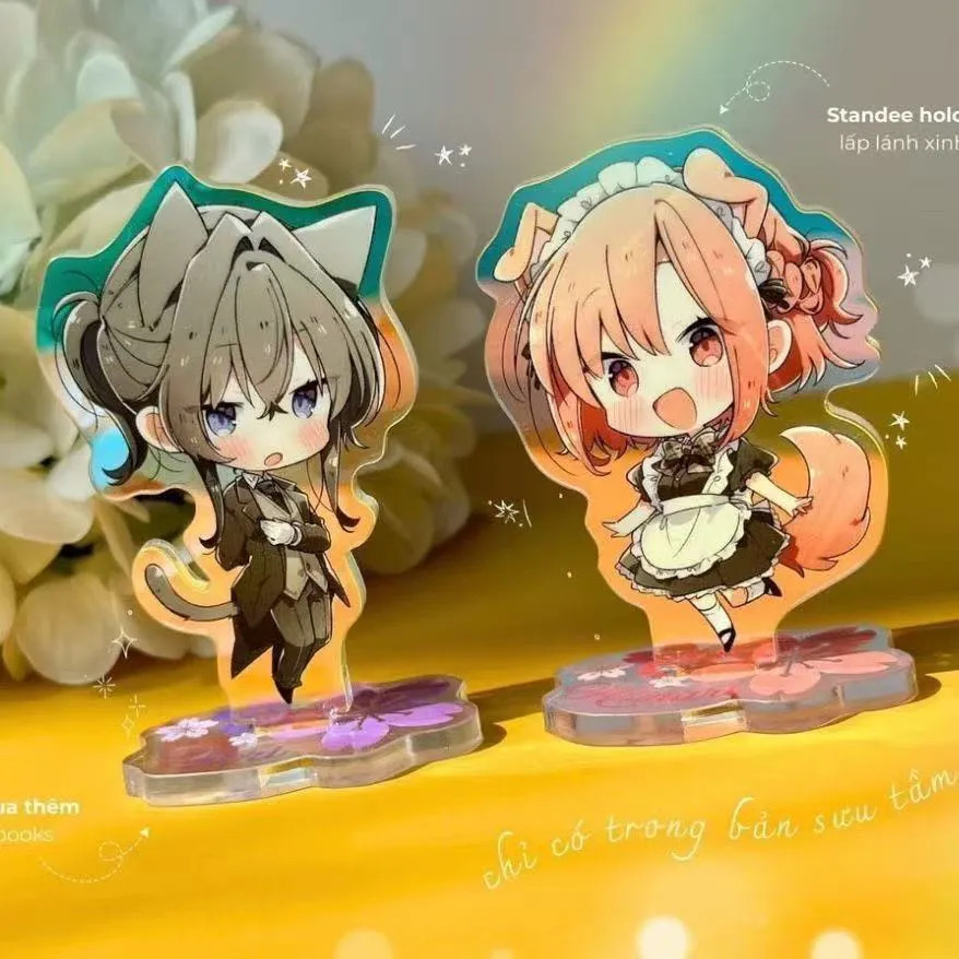 2Pcs Anime Whisper Me A Love Song Himari Kino Yori Asanagi Acrylic Stand Figure