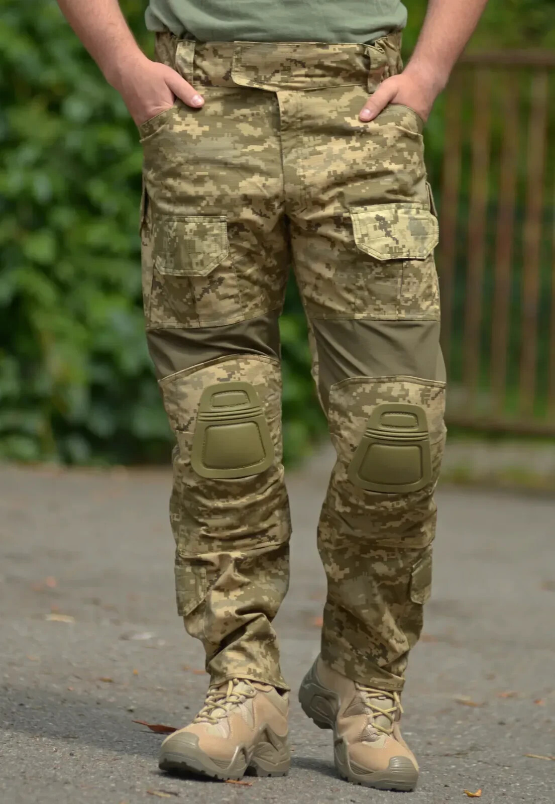Ukrainian Military Tactical Pants MM-14 Pixel Camo with Knee Pads | Rip-Stop