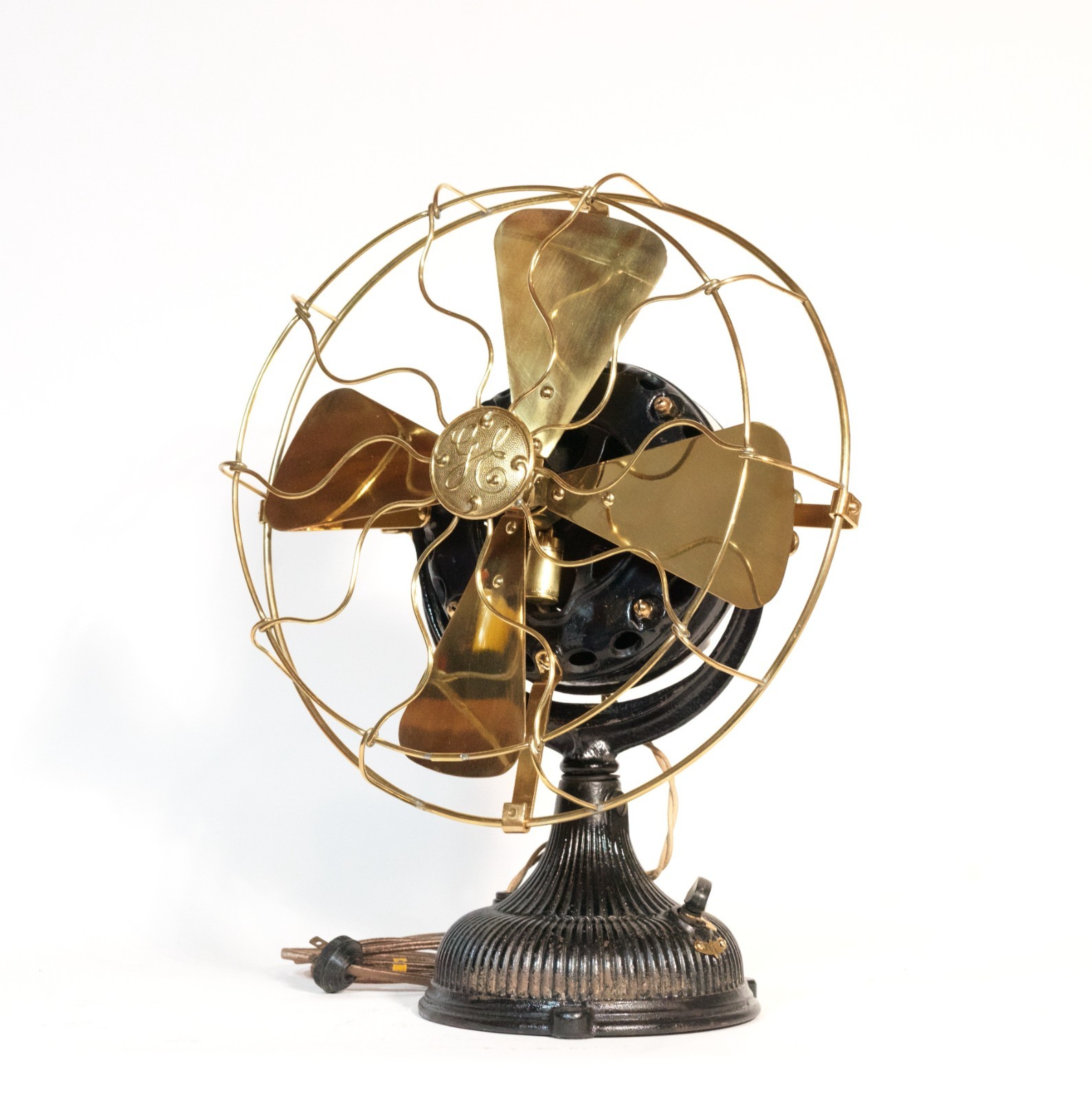 1903 GE 5-Speed Antique Trunnion Mount Pancake Fan * Excellent * Works Great