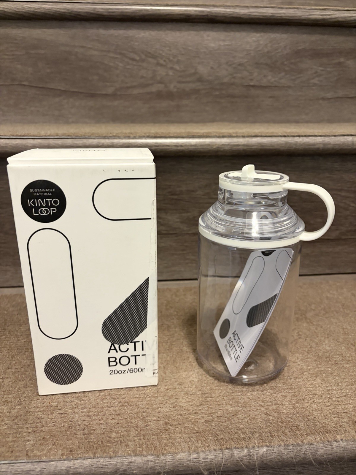 KINTO ACTIVE BOTTLE 600ml Clear No.20181 Open Box