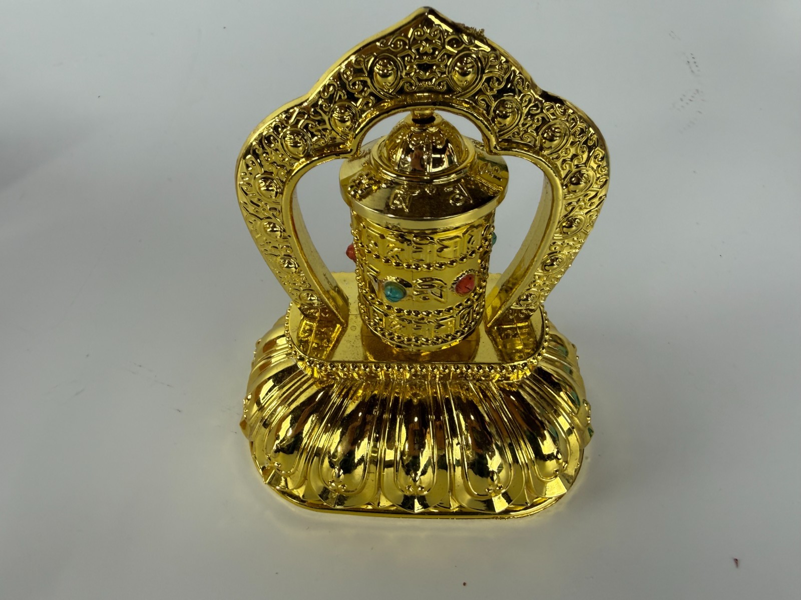 Tibetan Buddhist Solar Energy Prayer Wheel for Dashboard