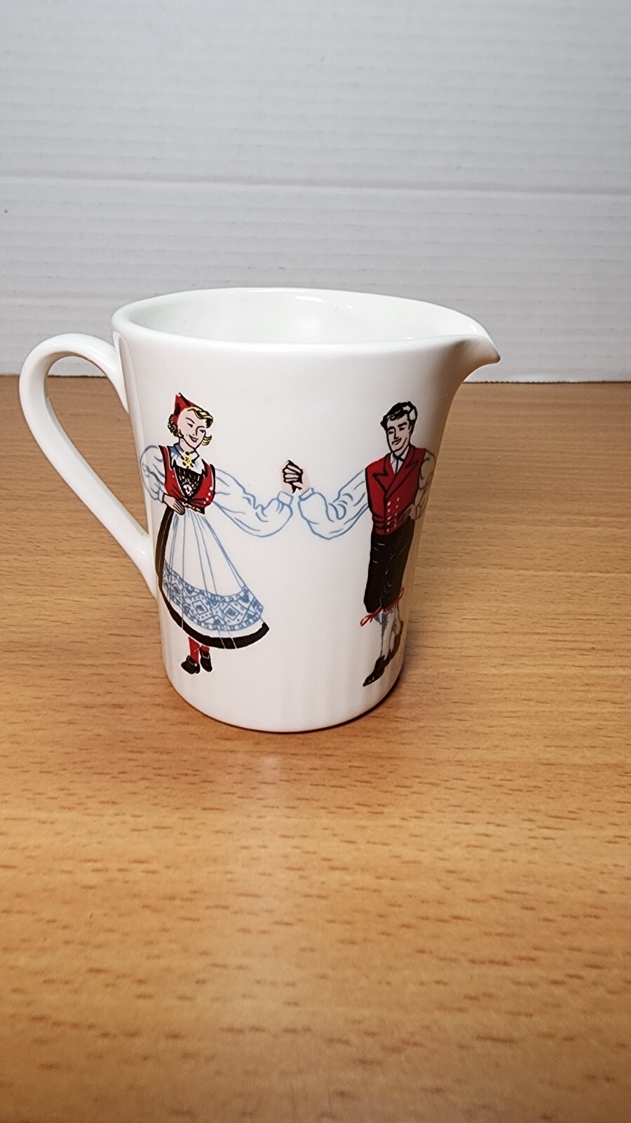 Vintage Figgjo Norway Hardanger Dancers Creamer 2 7/8\