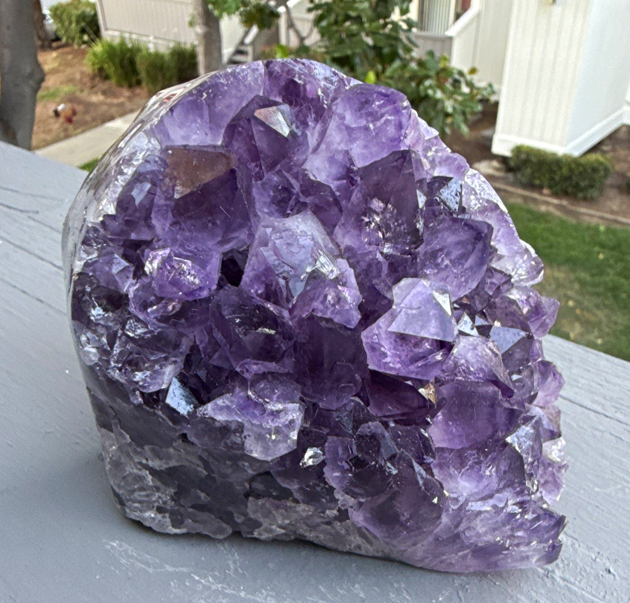 2.7 LB Purple Amethyst Crystal Cluster Geode Mineral Specimen Display Piece