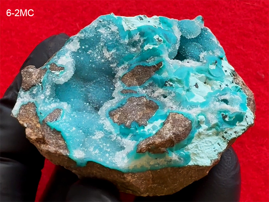 Very Rare Ray Mine Drusy Chrysocolla Specimen - 2.5