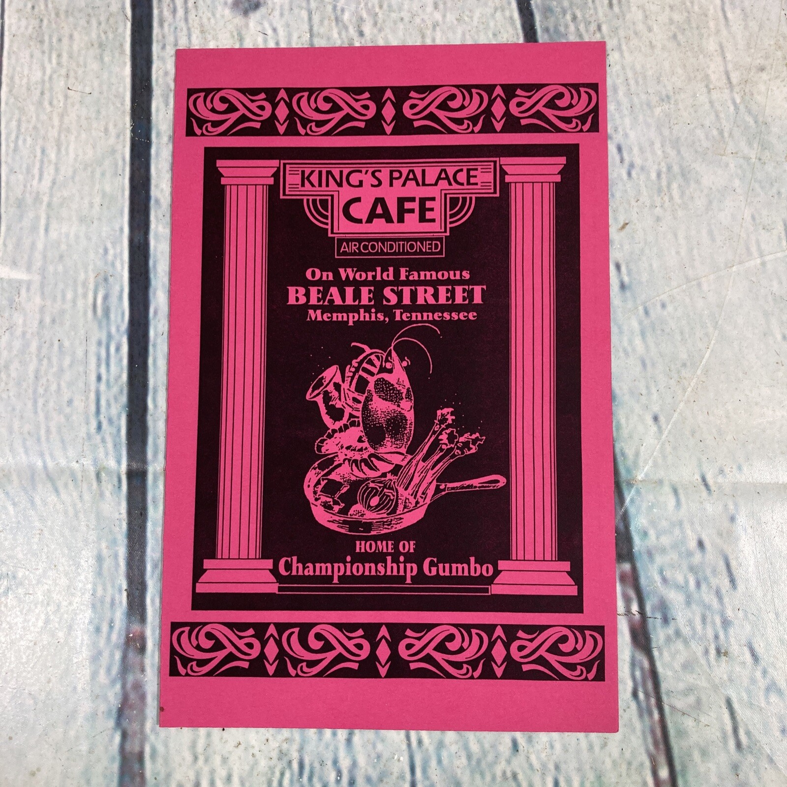 Kings Palace Cafe Beale Street Memphis TN Paper Menu / Ephemera - 8.5\