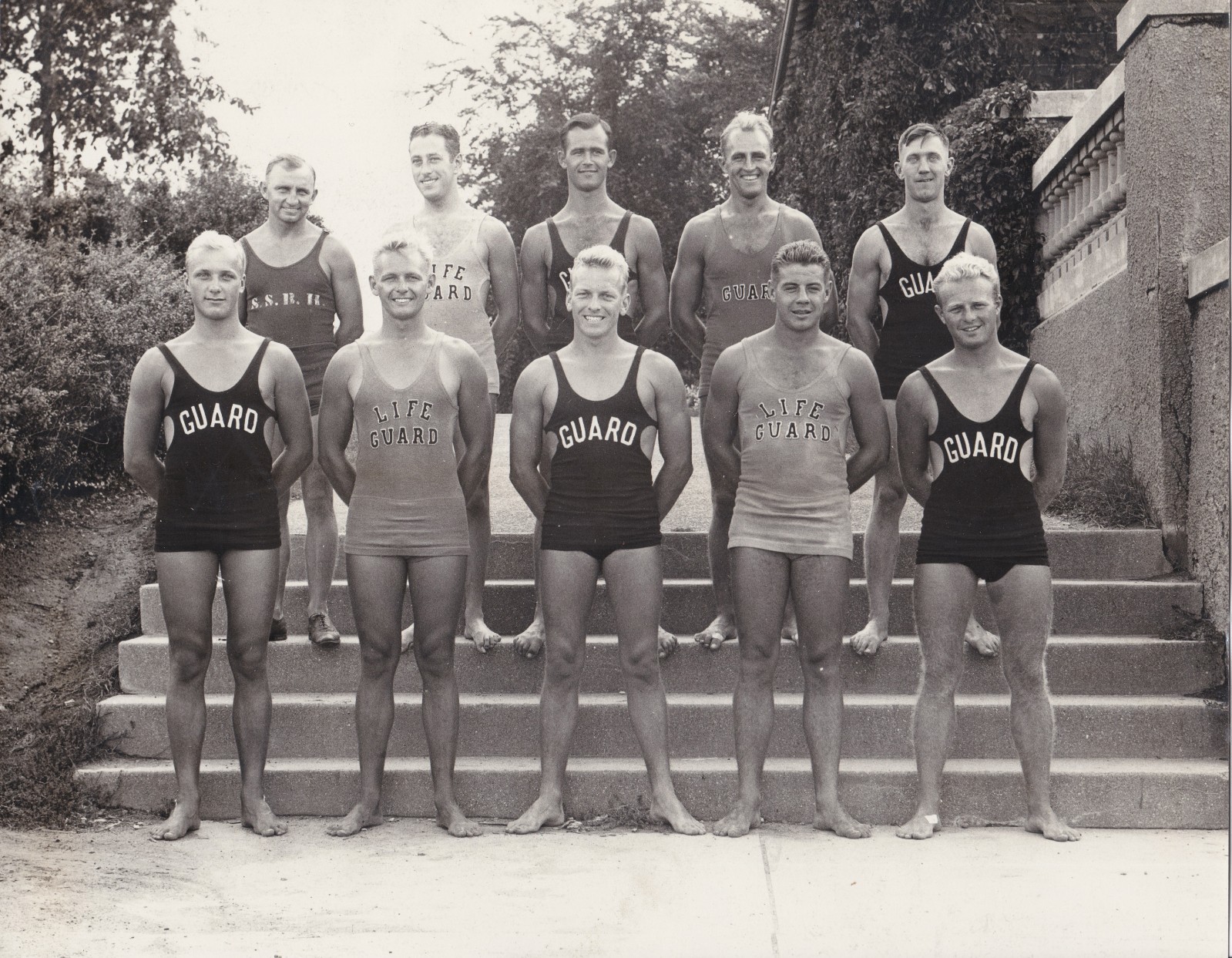 Vintage photo - Stunningly handsome lifeguards at Milwaukee beach - Gay interest