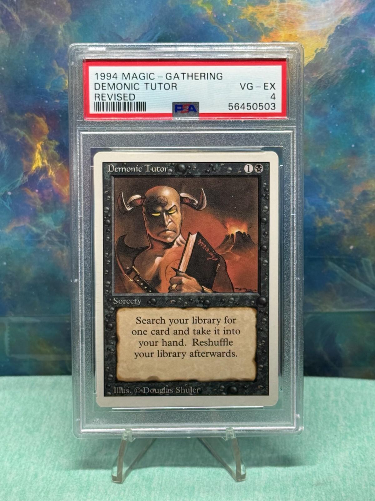 1994 MTG Revised Demonic Tutor #105 PSA 4 VG-EX Magic The Gathering