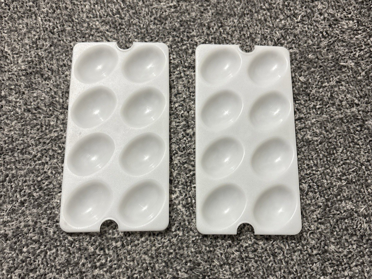 Vintage Tupperware #665-3 Deviled Egg Holder Insert Trays Set of 2 Replacement V