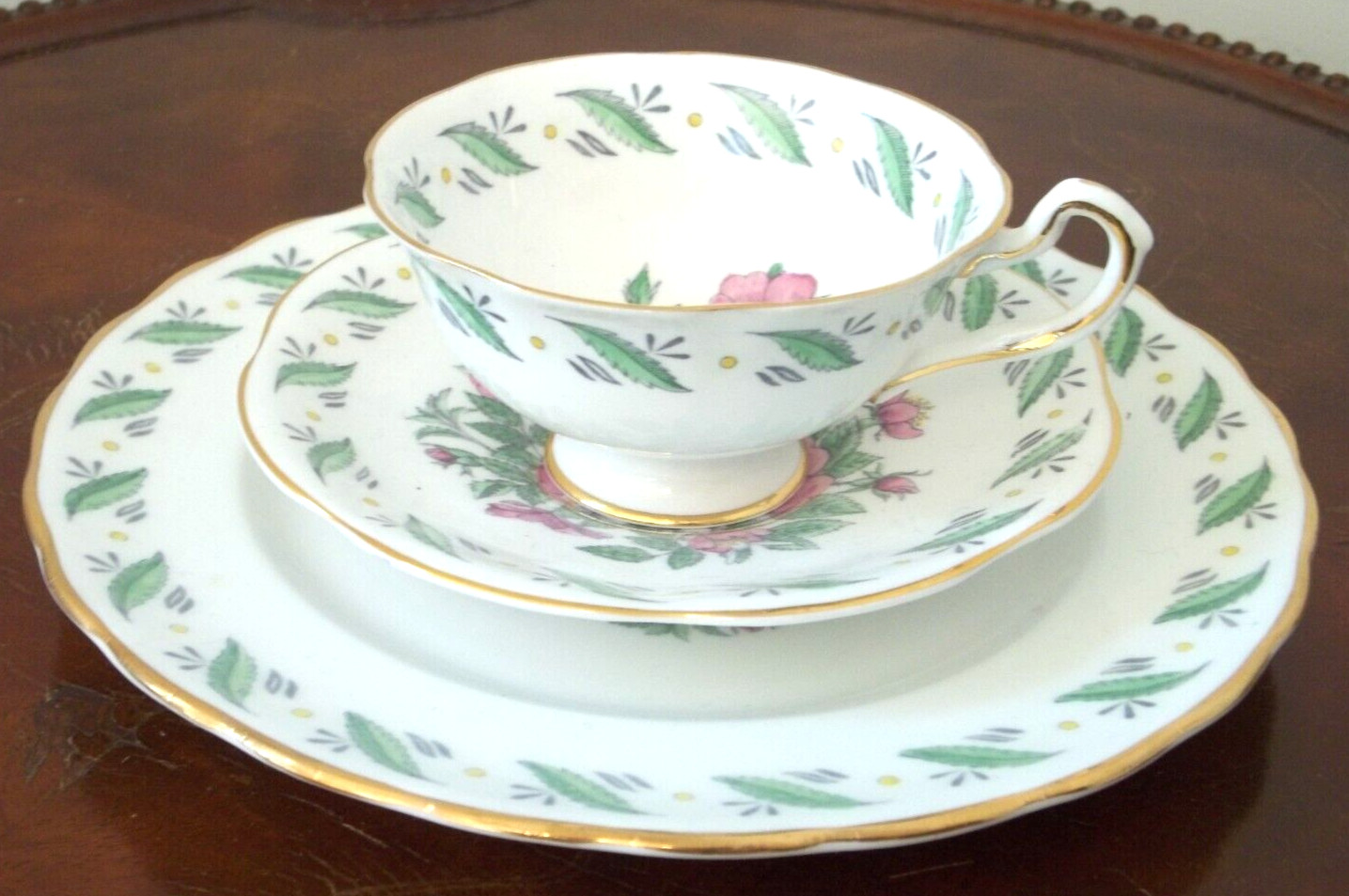 RARE 3 PC ROSINA WILD ROSES CUP/SAUCER 8