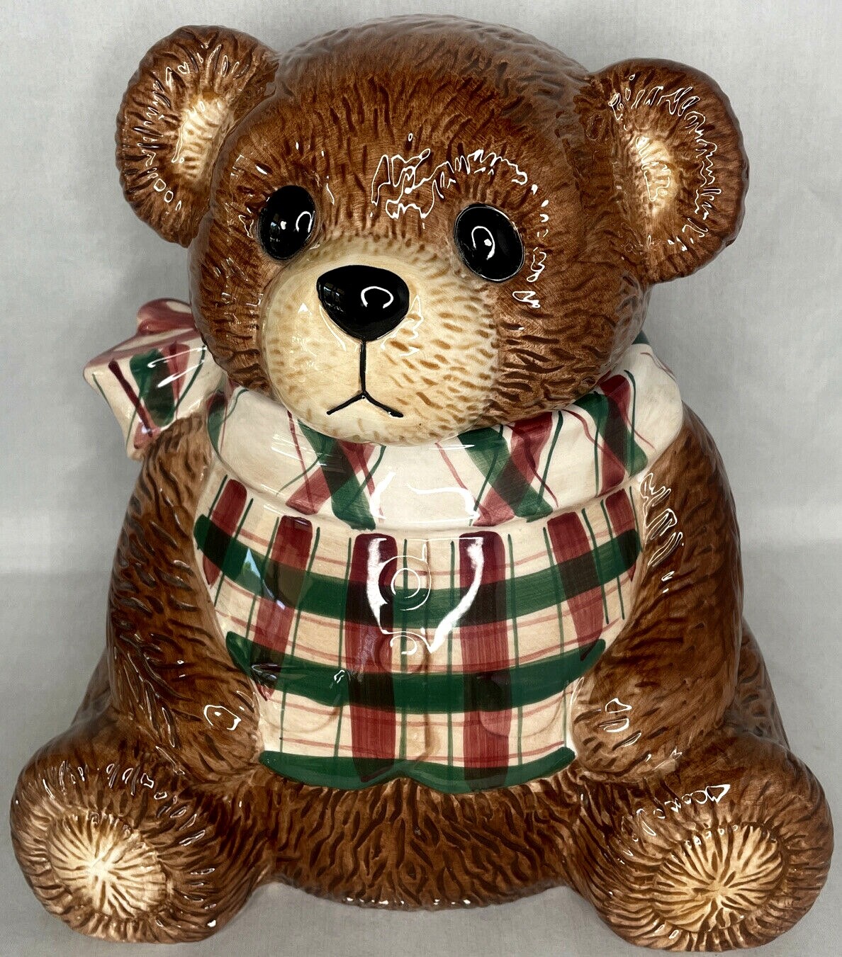Vintage Teddy Bear Ceramic Cookie Jar Canister