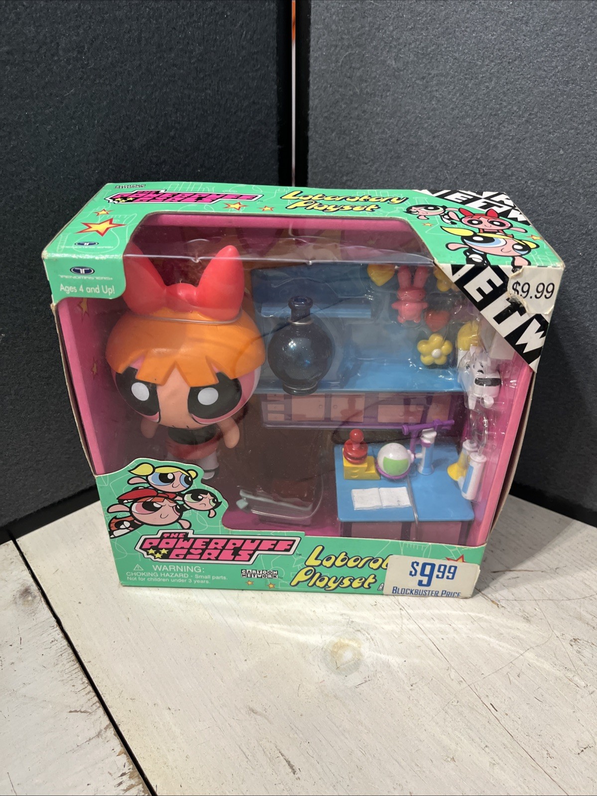 RARE Powerpuff Girls PlaySet Laboratory Blossom Figure Cartoon Network New