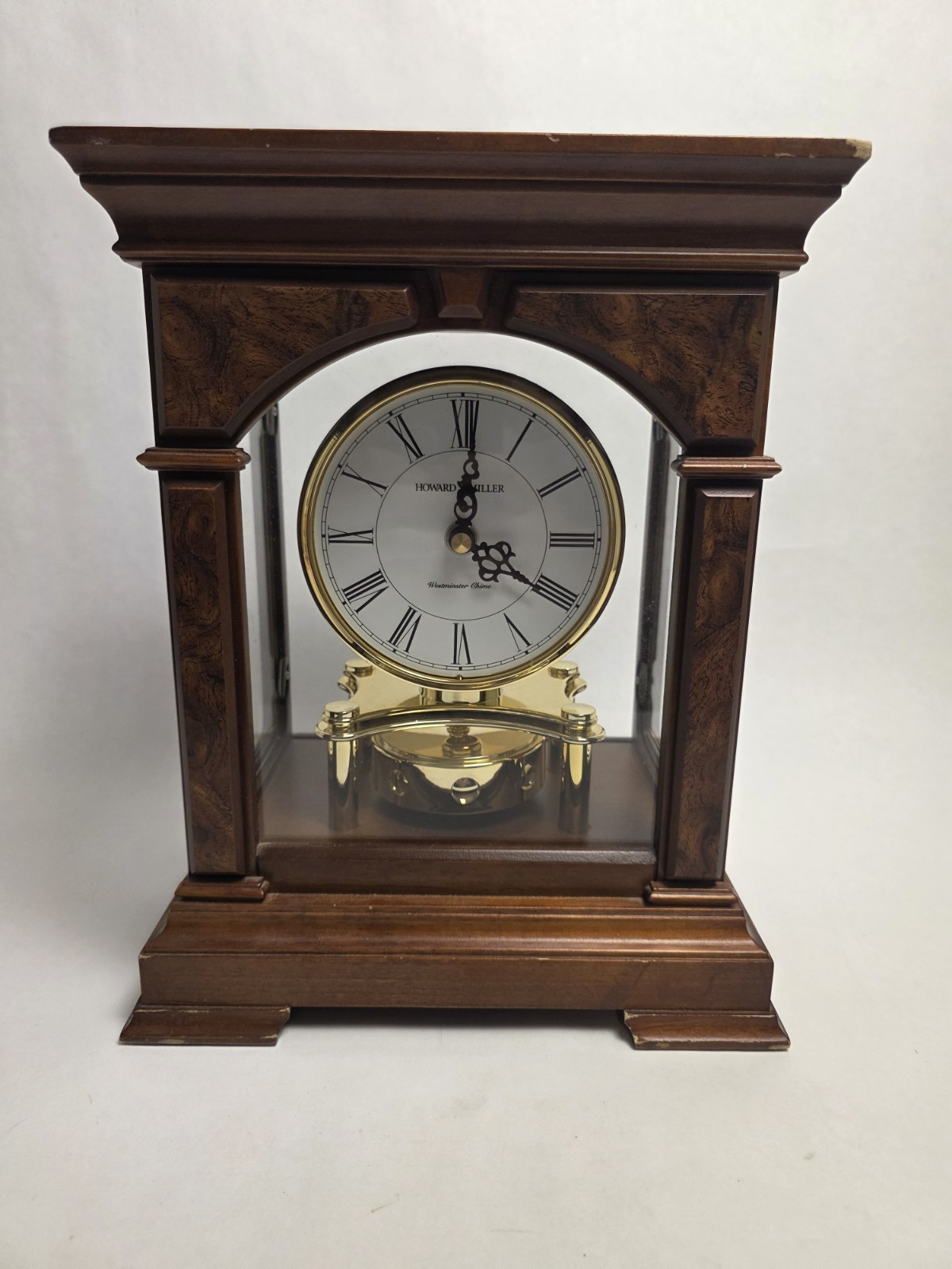 Rare Howard Miller Statesboro Mantel Clock 635-167 VGC Works
