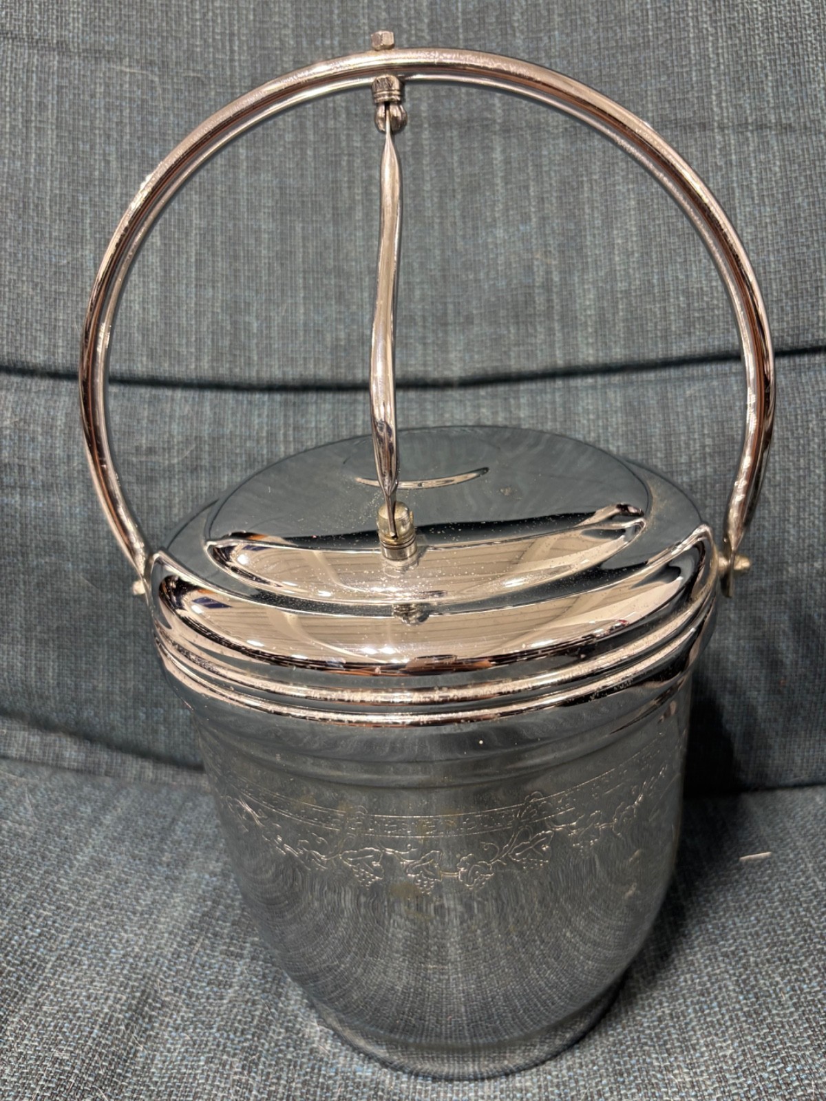 Original Vintage 1950s/1960s United Solid Brass Co. Chromium Ice Bucket 