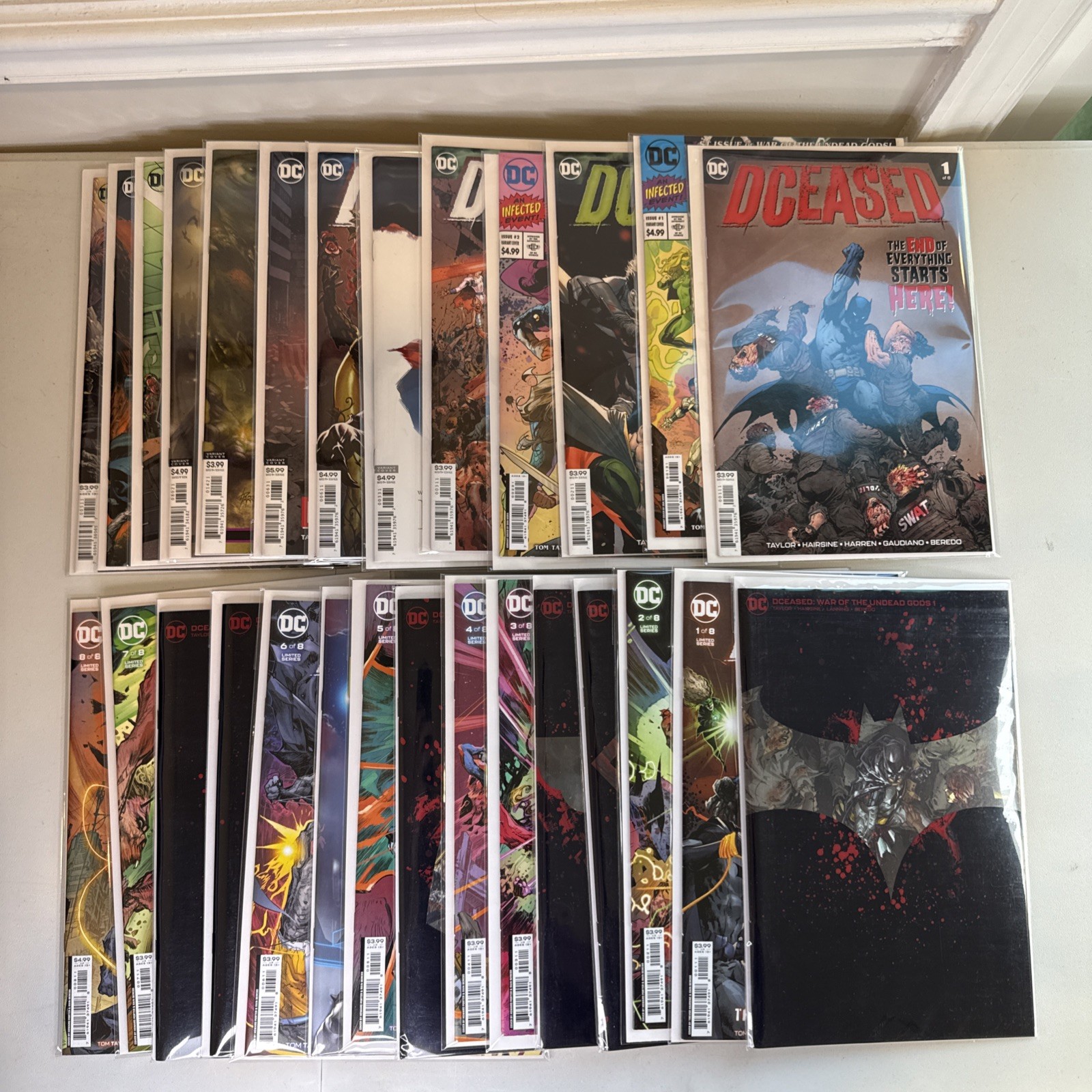 DCeased War of the Undead Gods 1-8 Full Run + Acetate (31 DC Comics) 2022 Signed