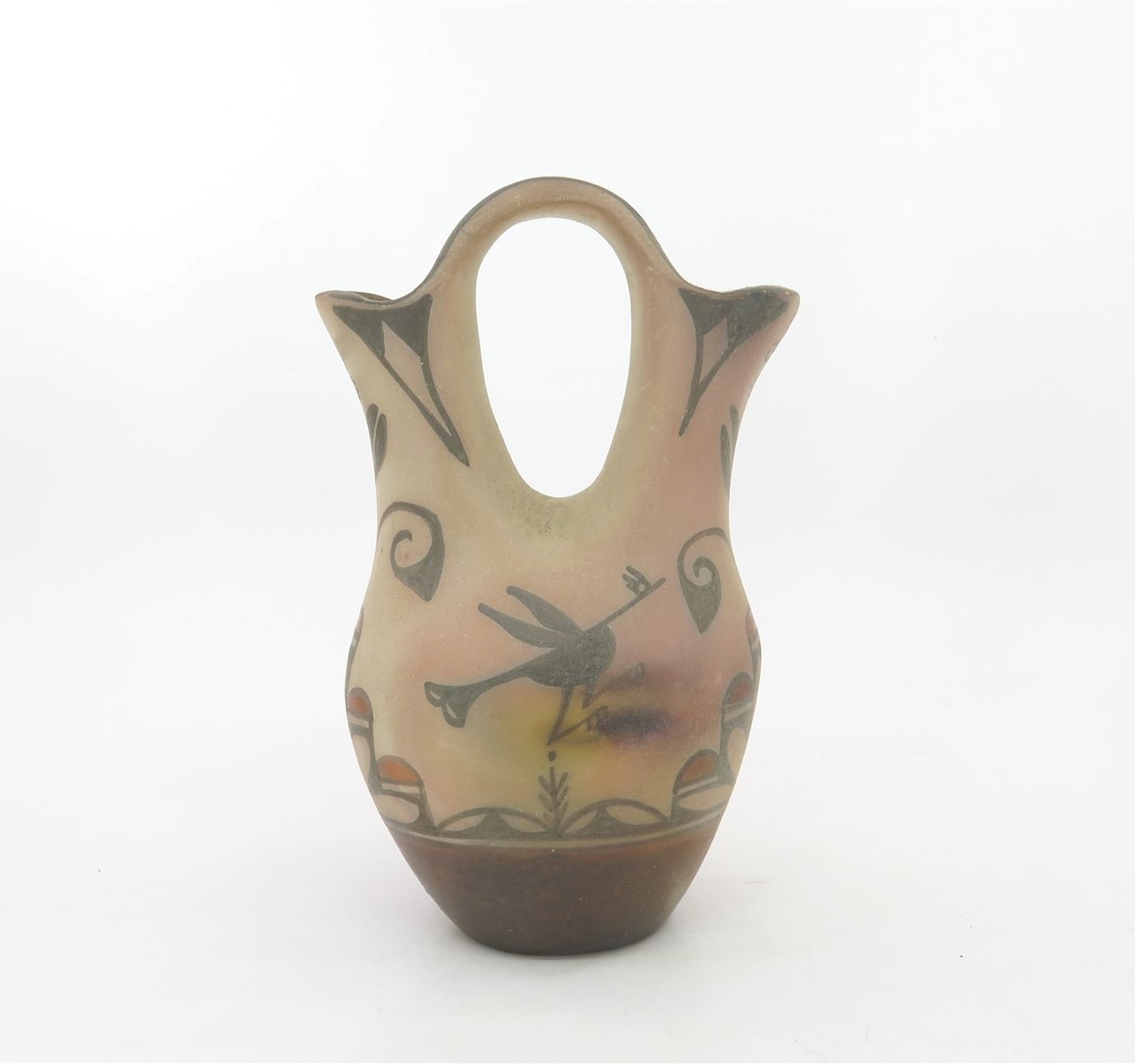 Zia Pueblo Polychrome Wedding Vase Signed Irene Herrera, \