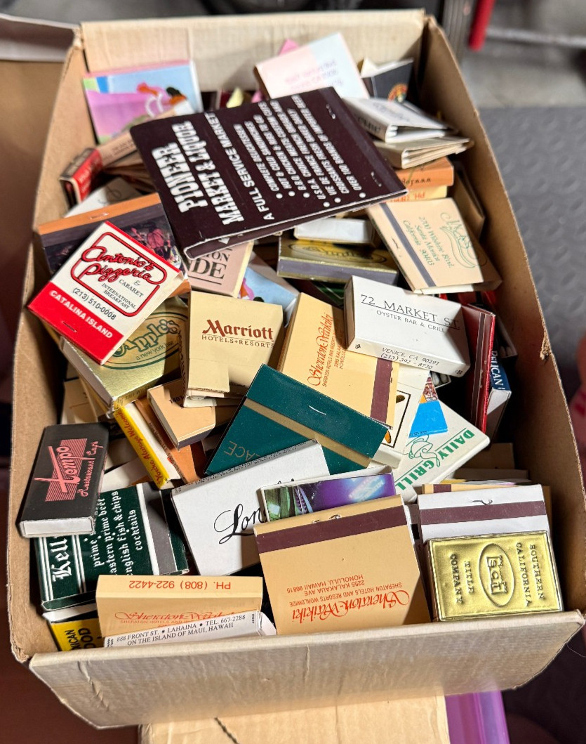 50 Vintage Matchbook/Matchbox Lot Random Selection/Restaurant/Hotel/Casiino/Etc.