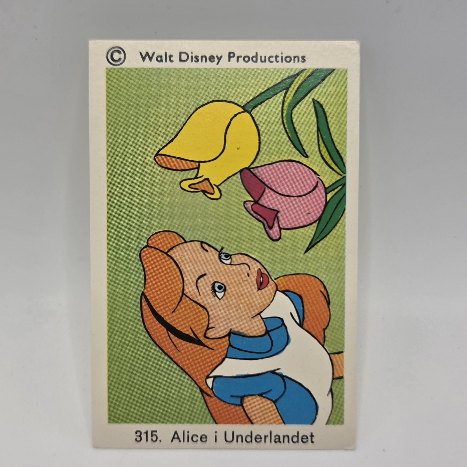Vintage 1970s Alice In Wonderland Swedish Gum Card Disney