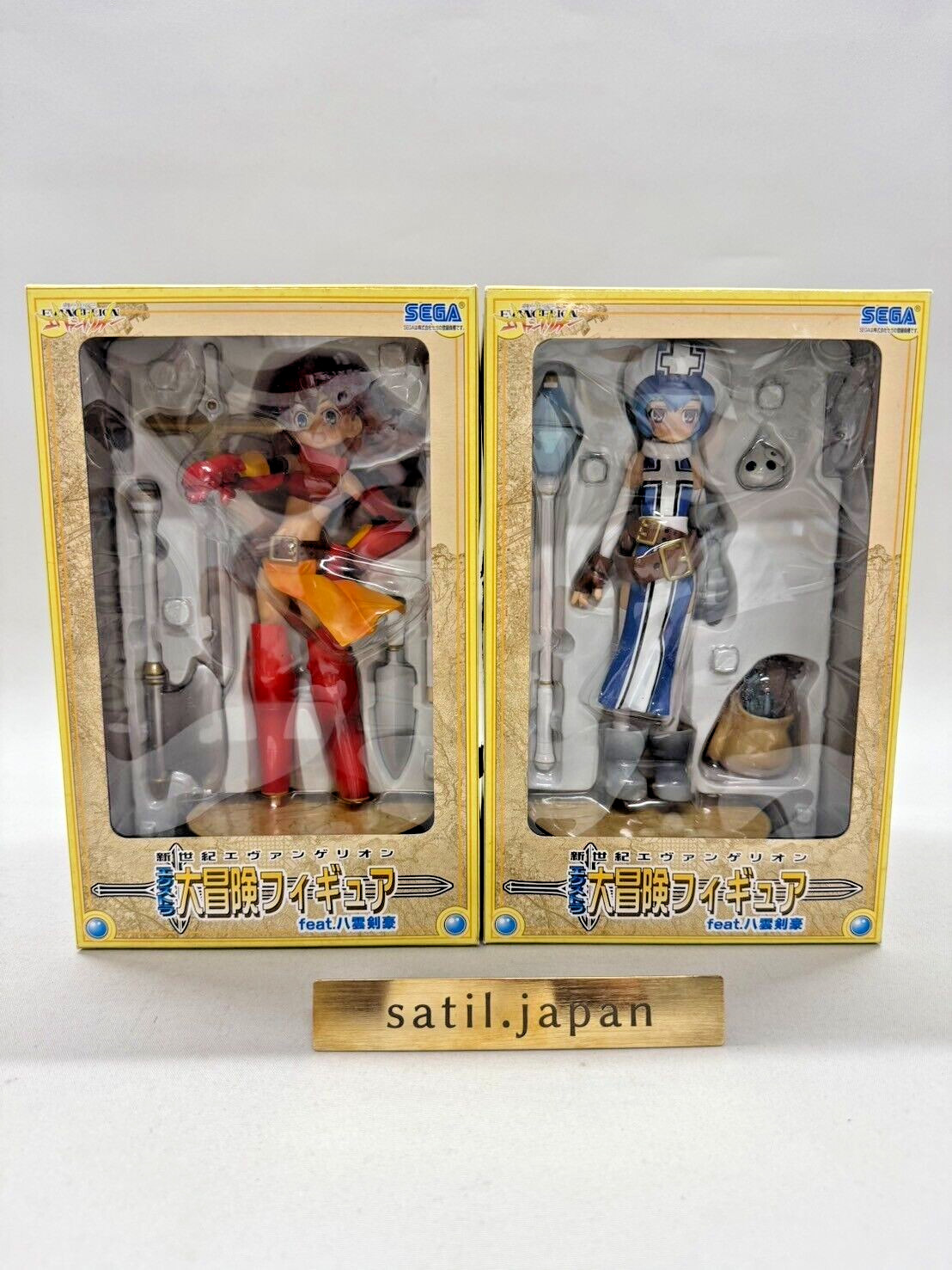 [USED] SEGA Neon Genesis EVANGELION Great Adventure Figure Asuka, Rei Set Of 2