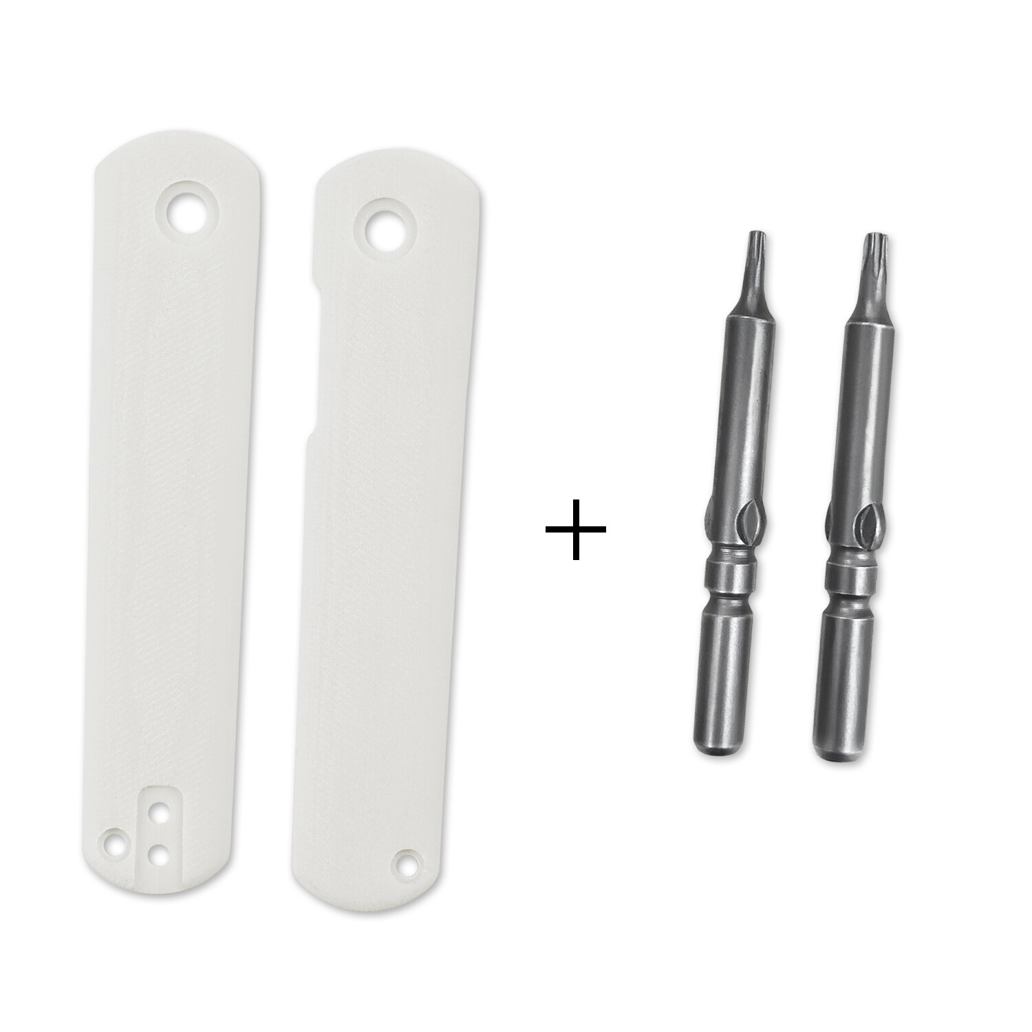 White Micarta Handle for Feist Knives Parts and T6 T8 Screw Heads H3499EF