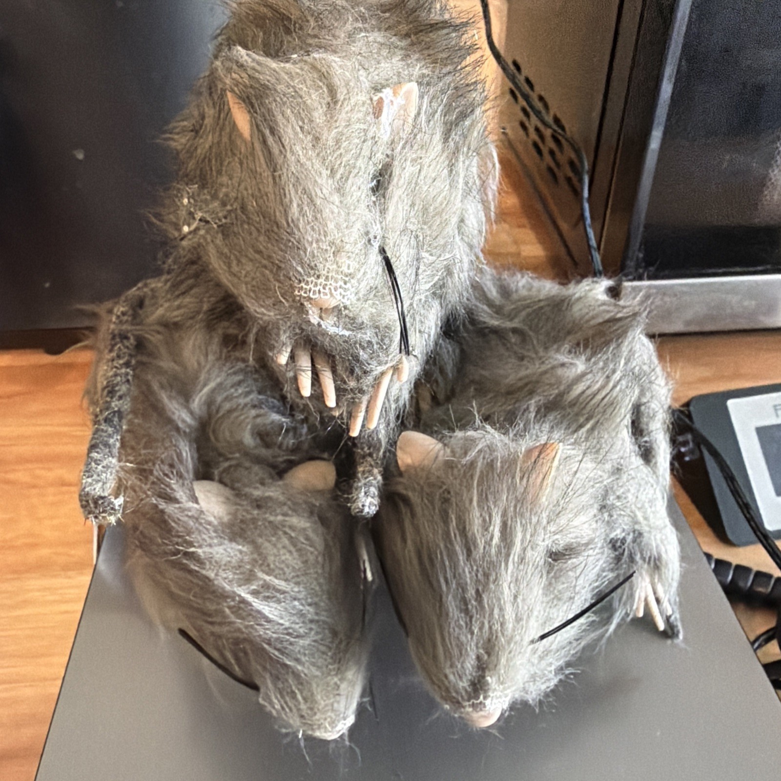The Gothic Collection Halloween Furry Rats 3 Pack