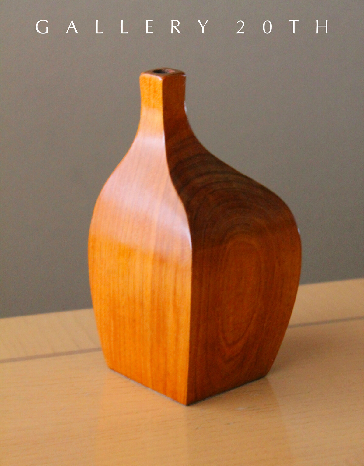 HANDMADE SLEEK DANISH MODERN MAHOGONY VASE GORGEOUS MID CENTURY 50'S 60'S VTG