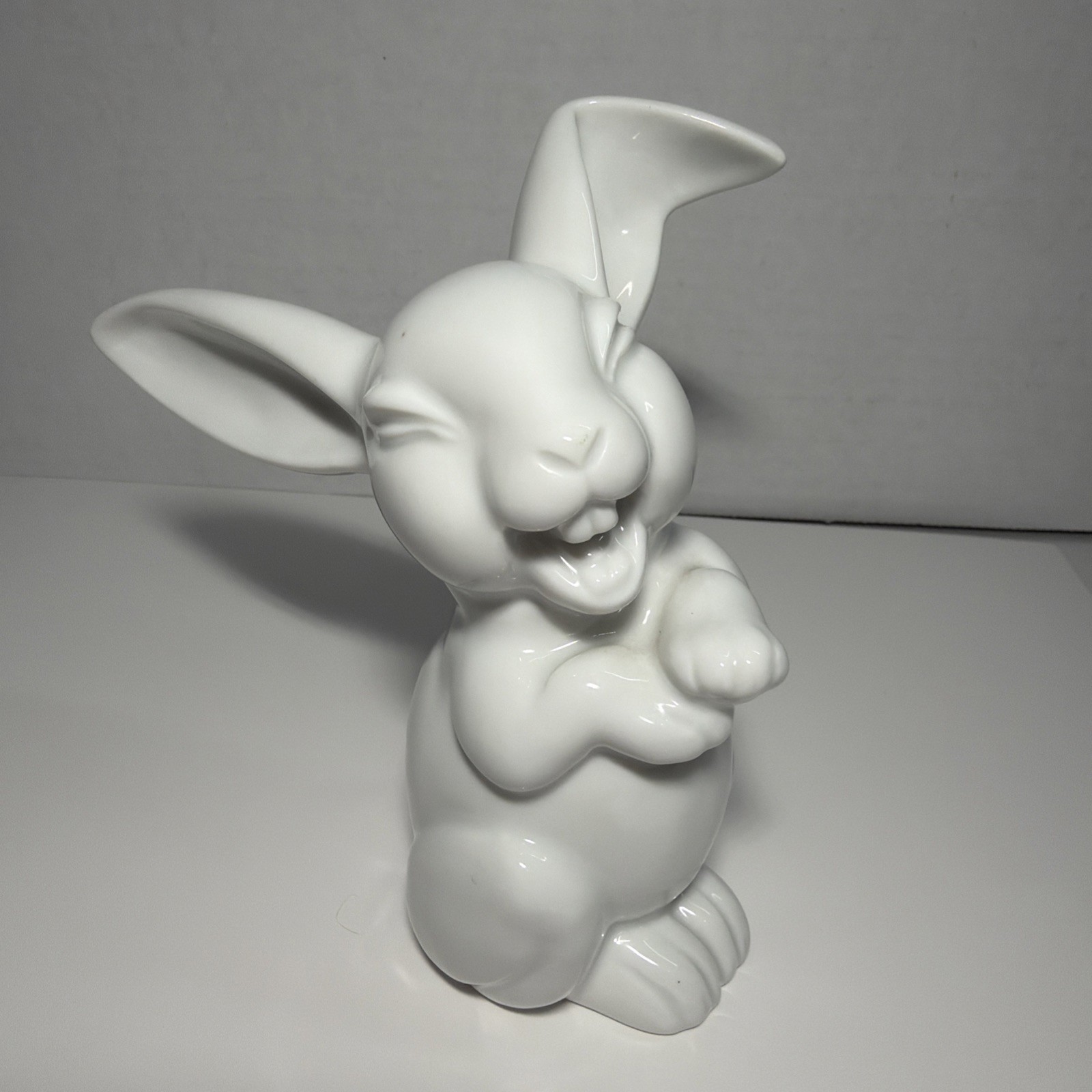 VTG Laughing Expression Bunny Rabbit Figurine Rosenthal  Germany Porcelain 5”