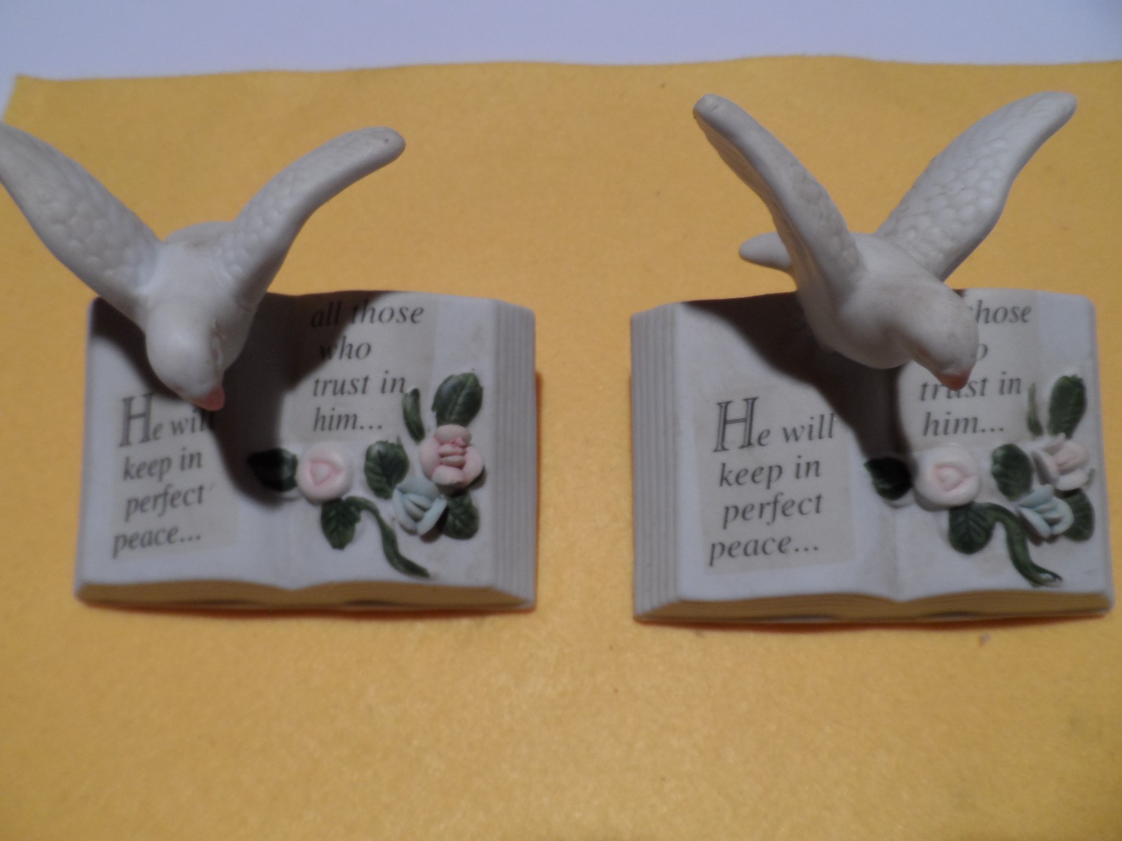 Two Old Ceramic Prayer Statues