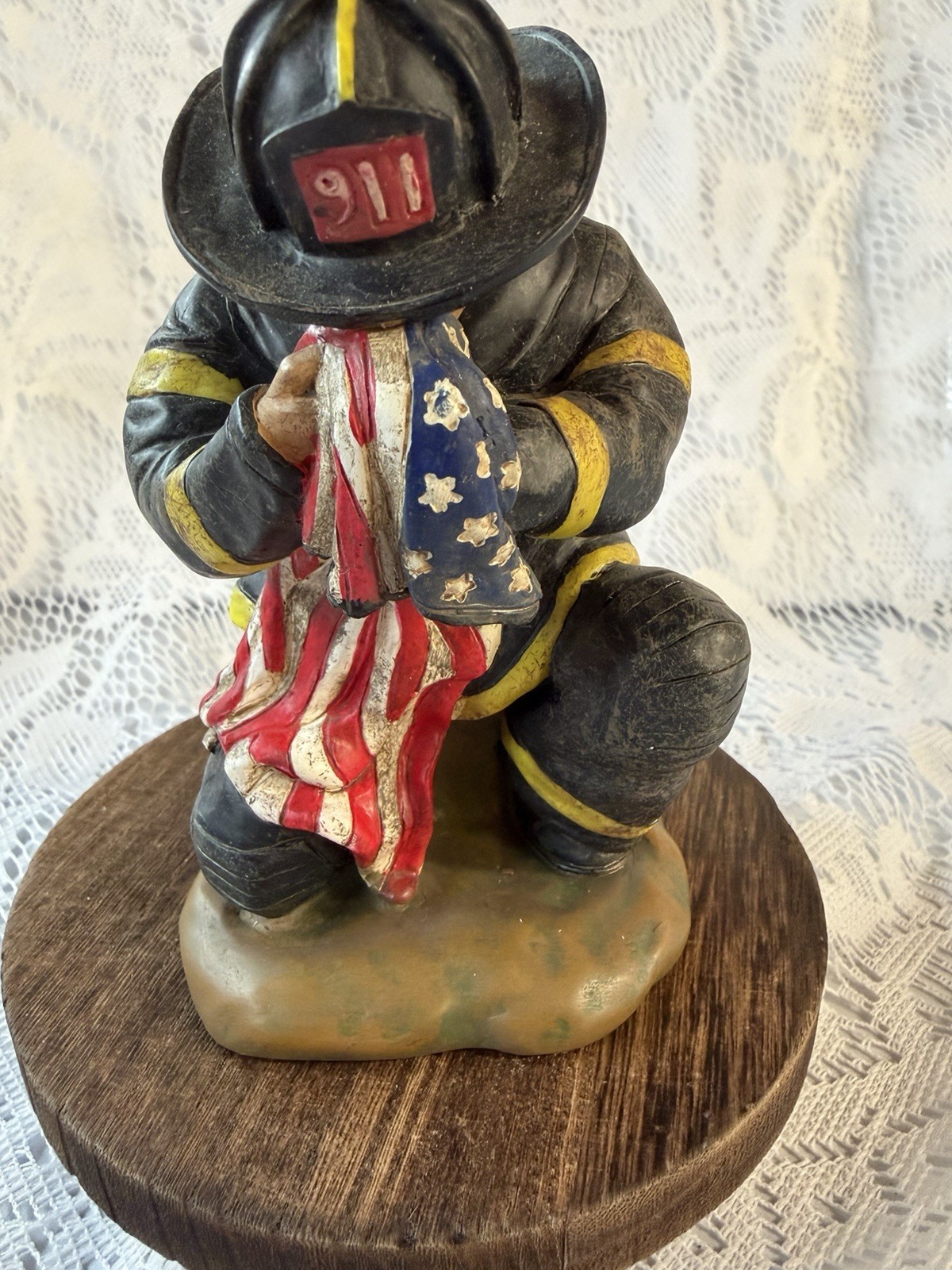 American Heritage Mint Enduring Spirit Firefighter Figurine Statue 2002
