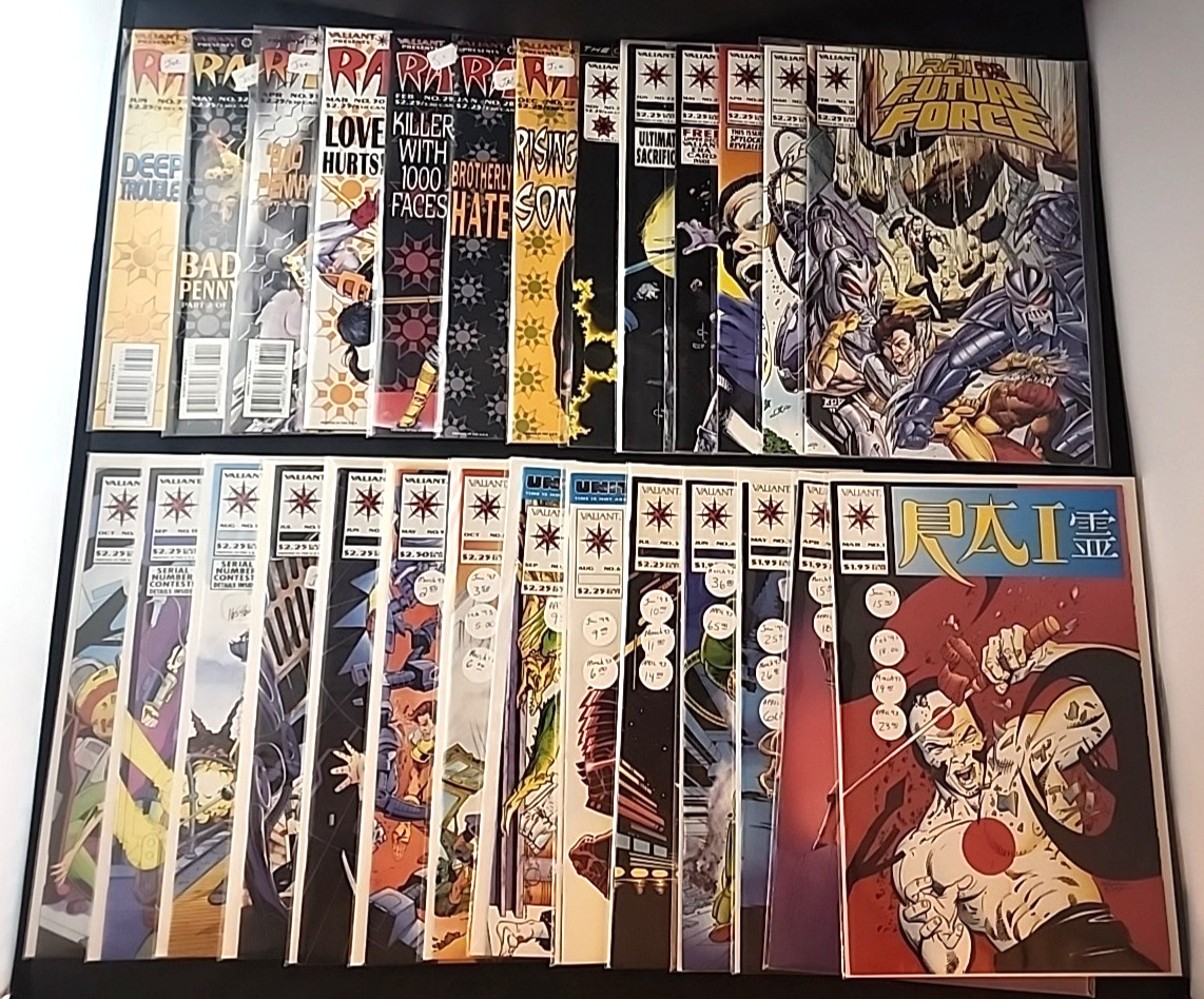 RAI Valiant Comics Lot of 27 Different Issues: 1-14, 18-22, 26-33 From 1992 🔥🔥
