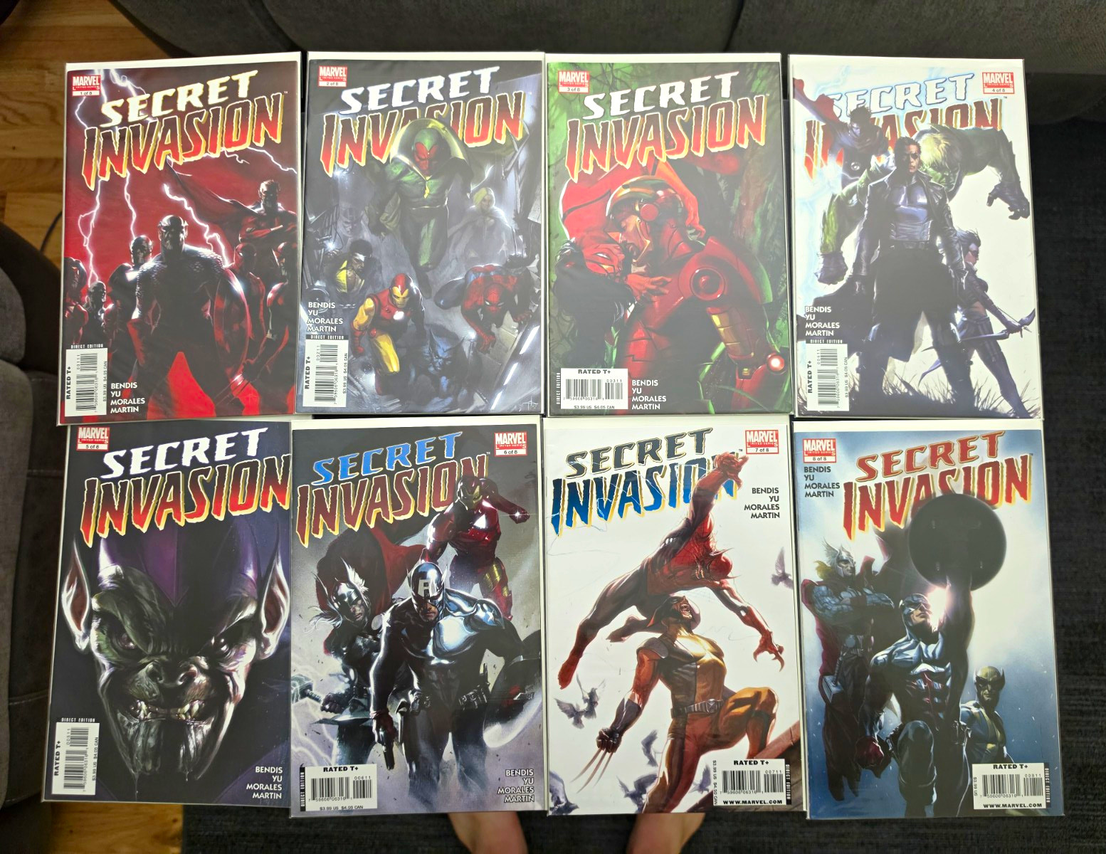 Marvel Secret Invasion #1-8 + Requiem One-Shot Comic Book Lot Bendis Yu