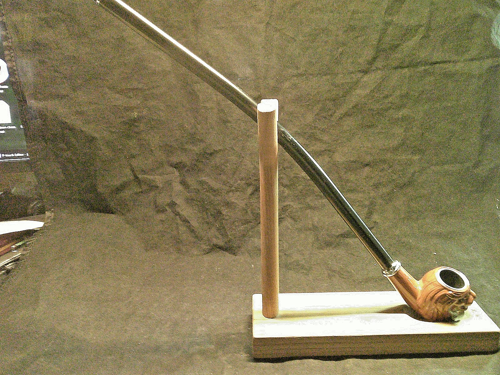 ✔️NEW WOODEN PIPE STAND for a SINGLE CHURCHWARDEN PIPE, NO PIPE IS INCLUDED -2