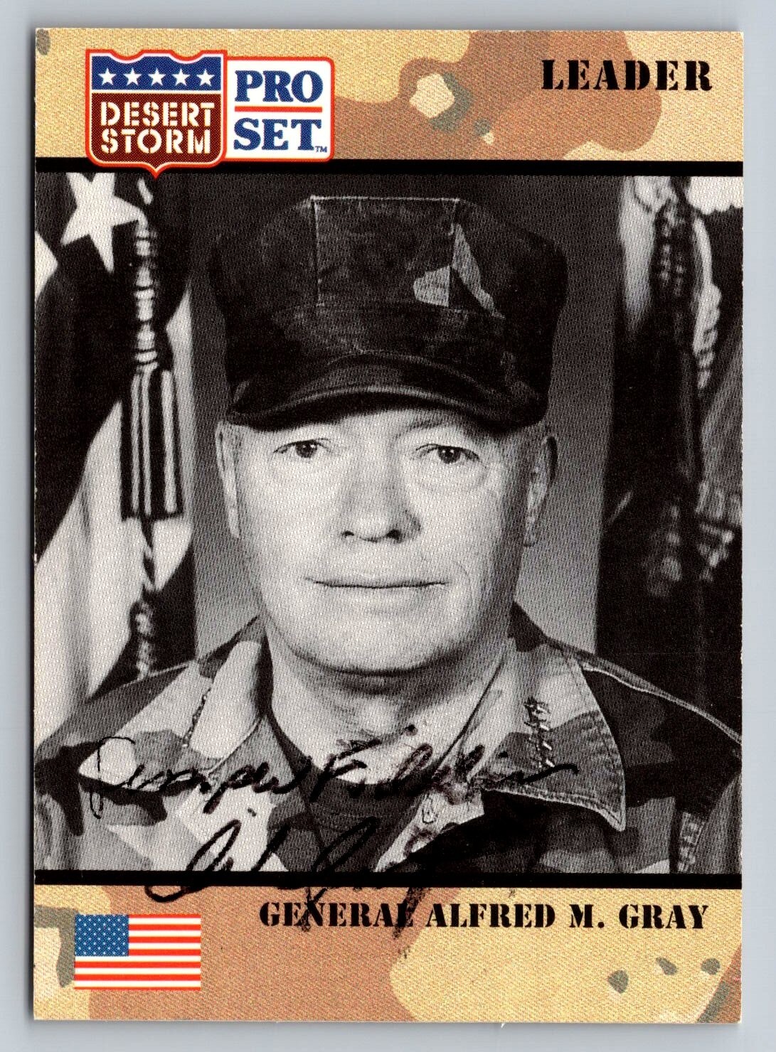 General Alfred Gray Hand Signed Desert Storm Trading Card - US Marines