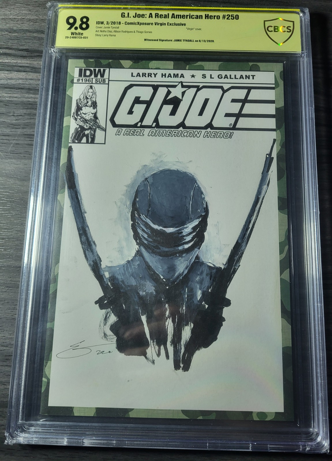 Jamie Tindall Original Art (OA) Sketch 9.8 CBCS Snake Eyes. 1 OF A KIND 🔥 