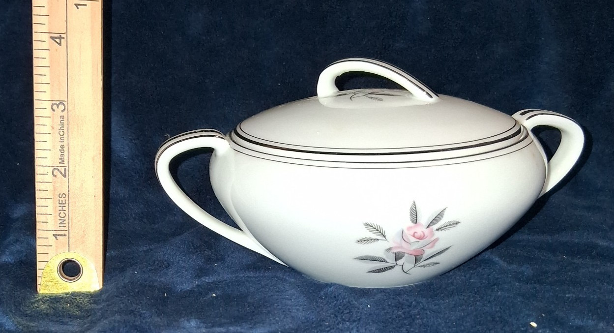 Vtg Noritake Rosales 5790 Fine China Covered Sugar Bowl With Lid