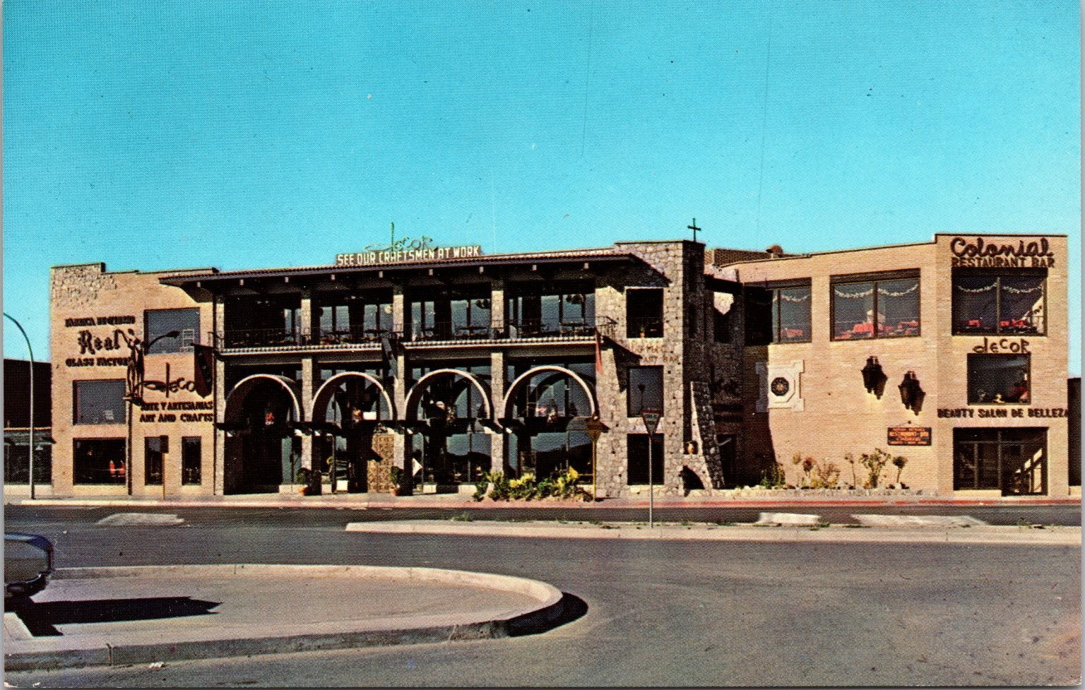 Edificio Decor Building Ciudad Juarez Mexico Postcard Colonial Restaurant & Bar