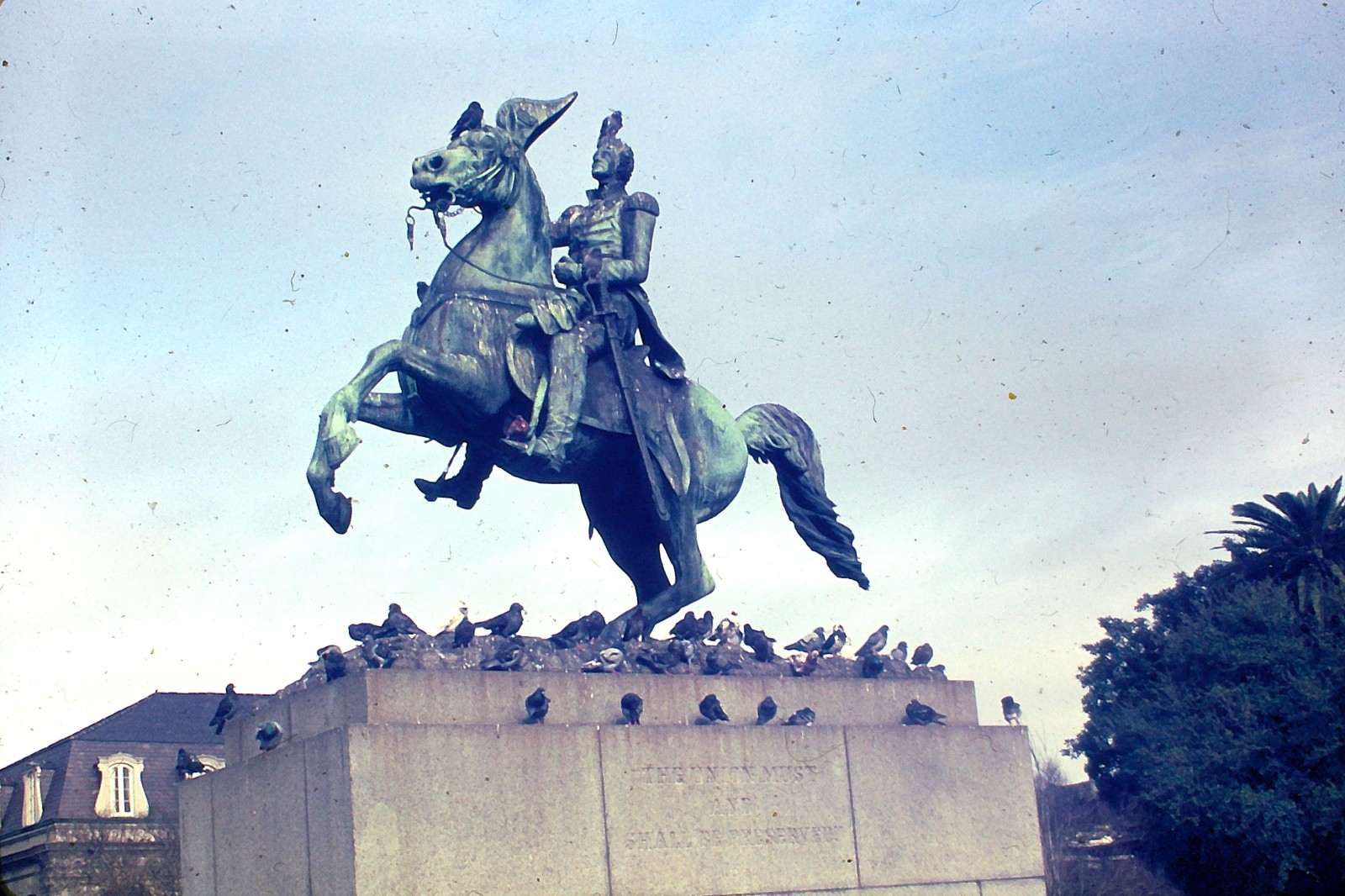 Agfachrome 35mm Slide MAJOR GENERAL ANDREW JACKSON STATUE NEW ORLEANS LOUISIANA