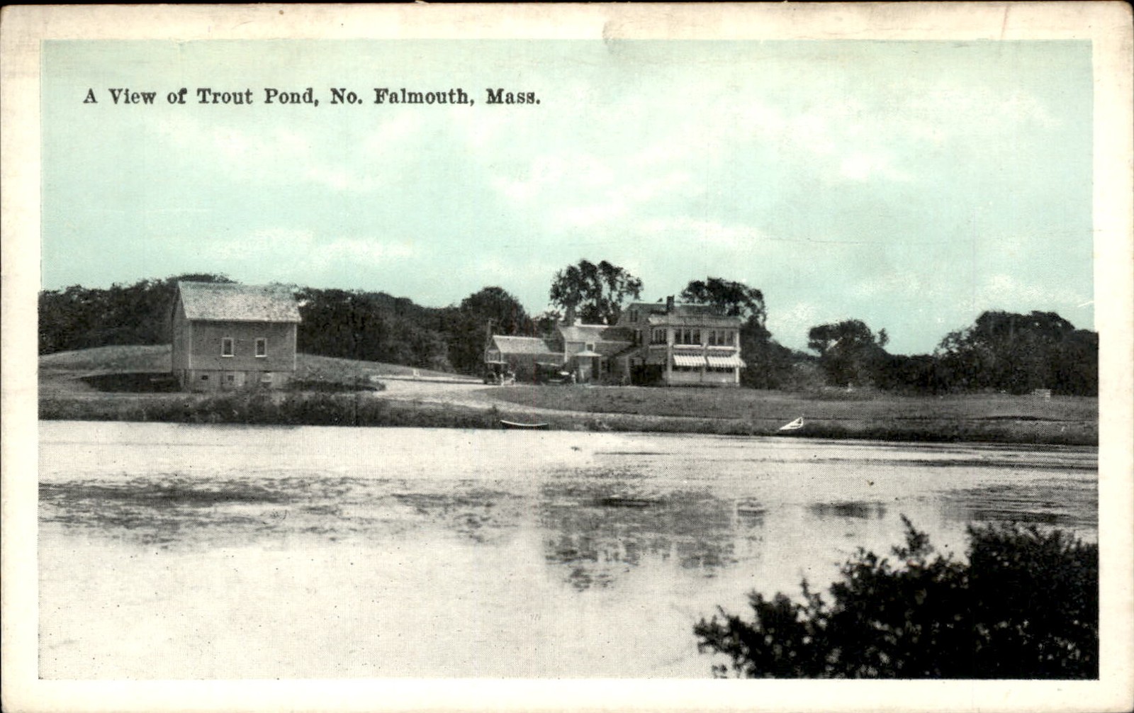 No. Falmouth Massachusetts MA Trout Pond J. H. Head c1900s-10s Vintage Postcard