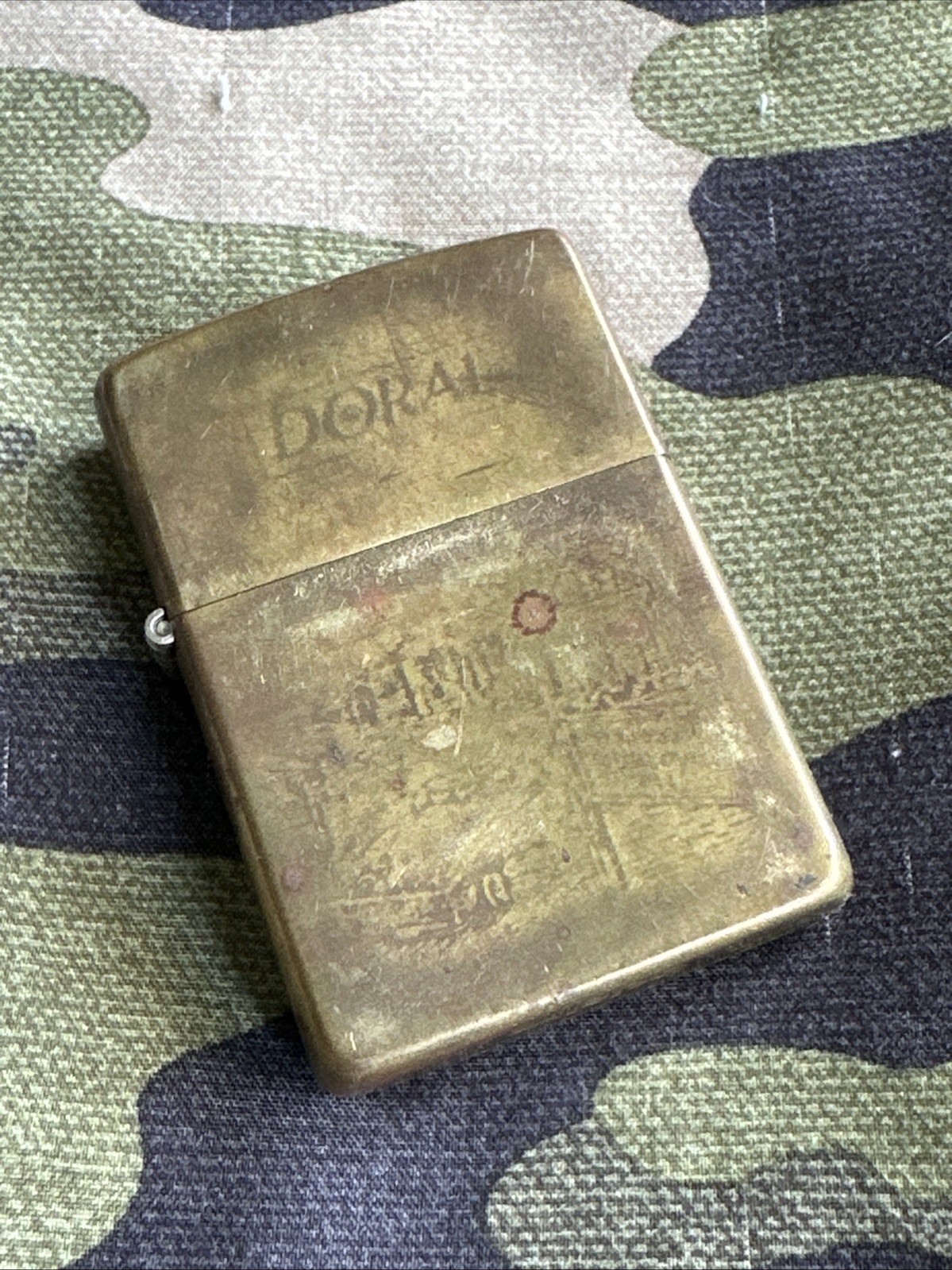1996 Vintage Zippo Lighter - Solid Brass - Made in Bradford, USA