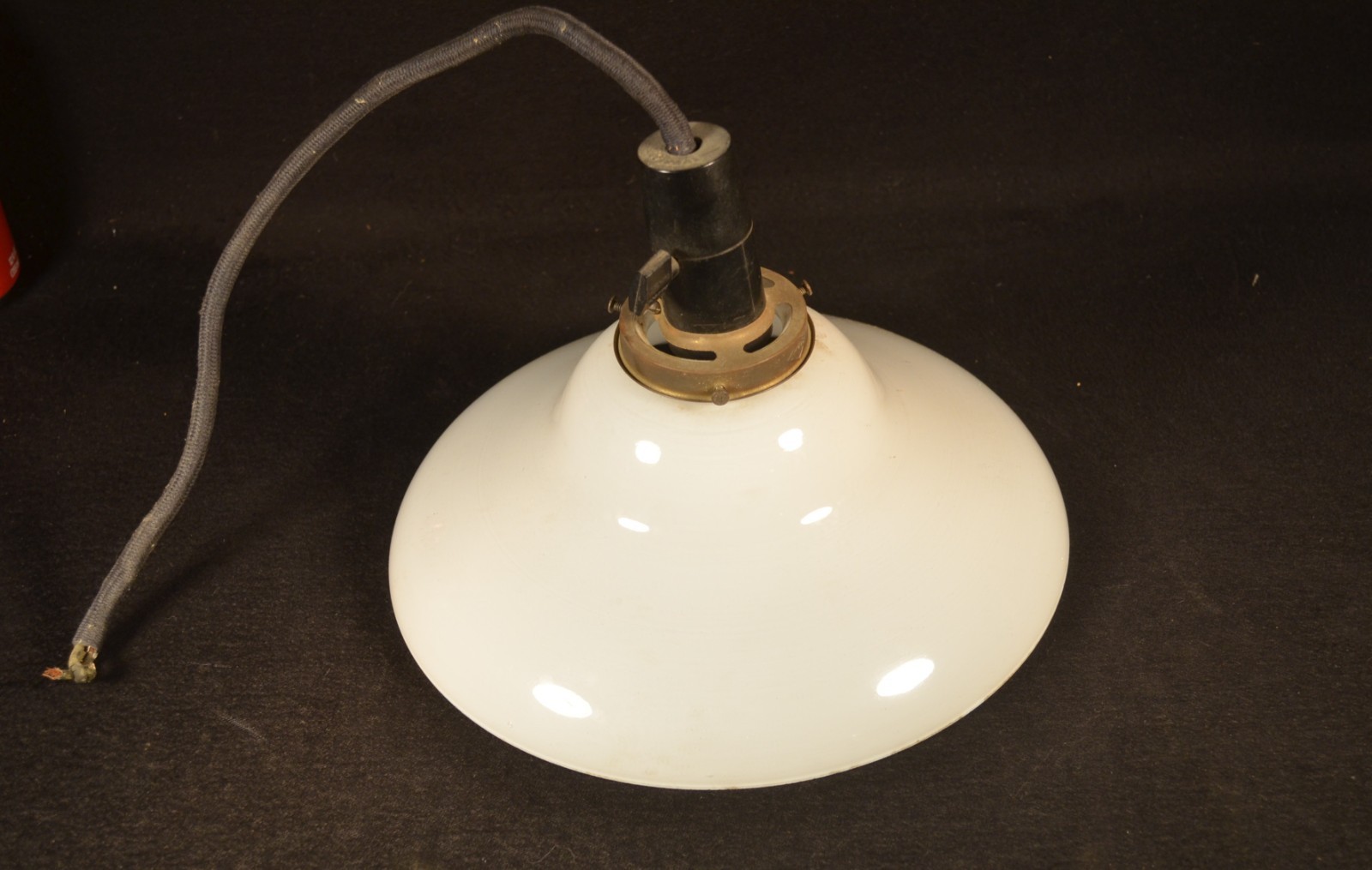 JAPANESE VINTAGE C.1920'S HAND BLOWN PENDANT GLASS CEILING LAMP LIGHT