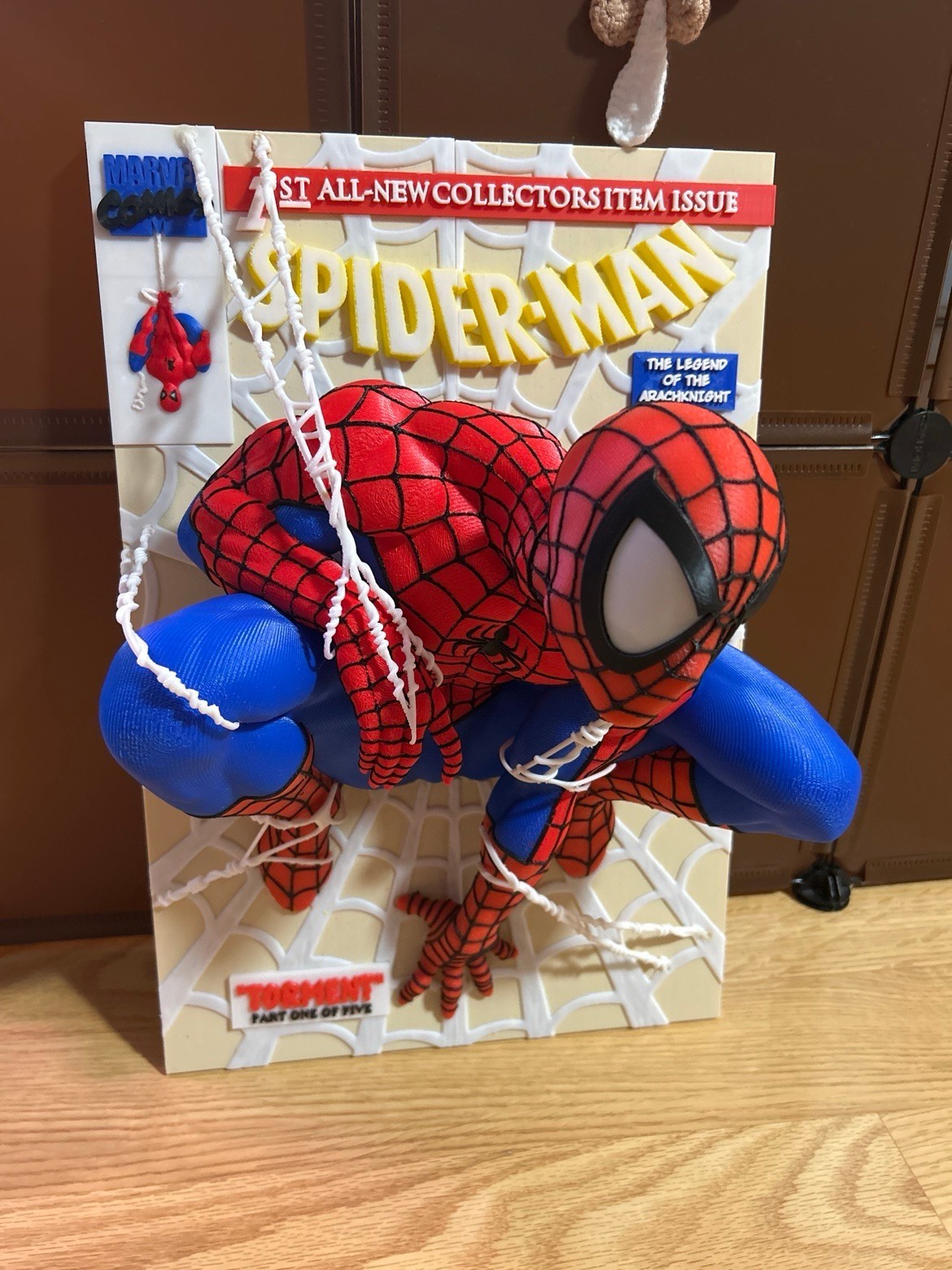 3D Printed Spider-Man Comic Book Cover 3D Relief Wall Display 18in Torment