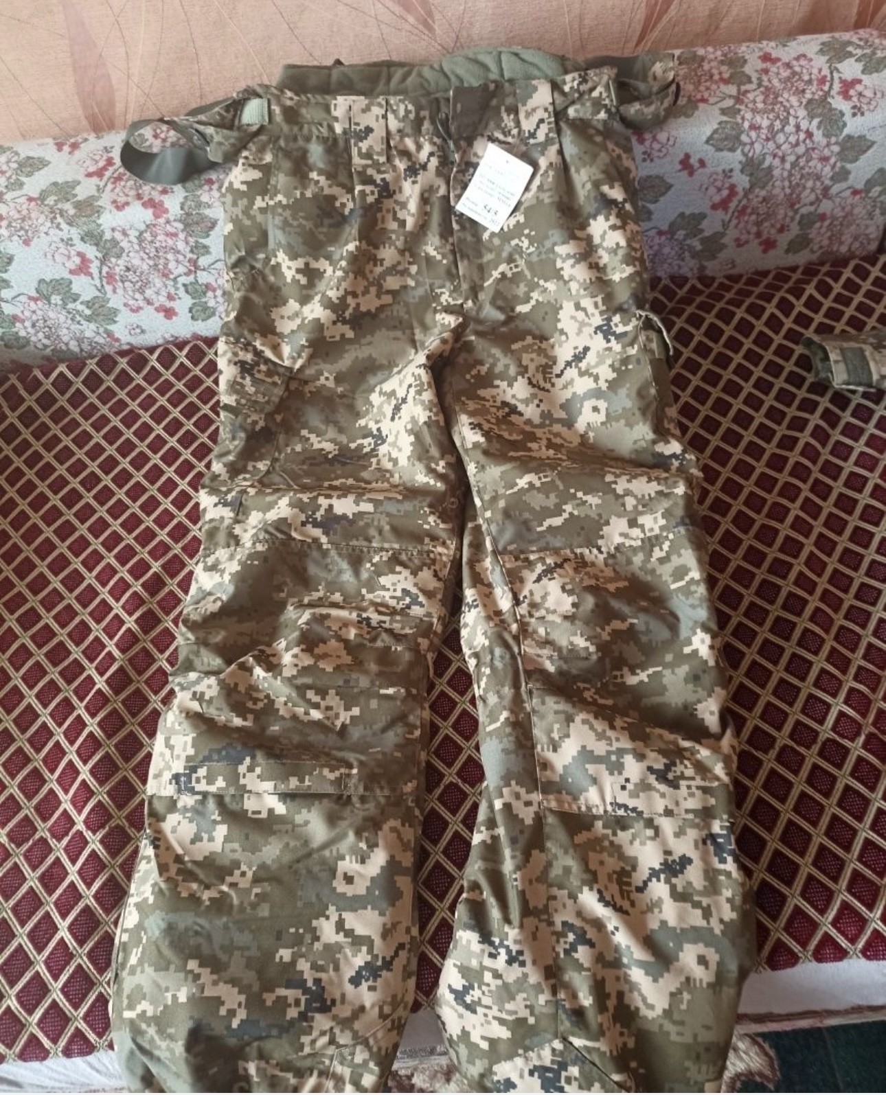 Genuine Winter Ukrainian Army combat winter lined pants Pixel MM-14 Size 2XL
