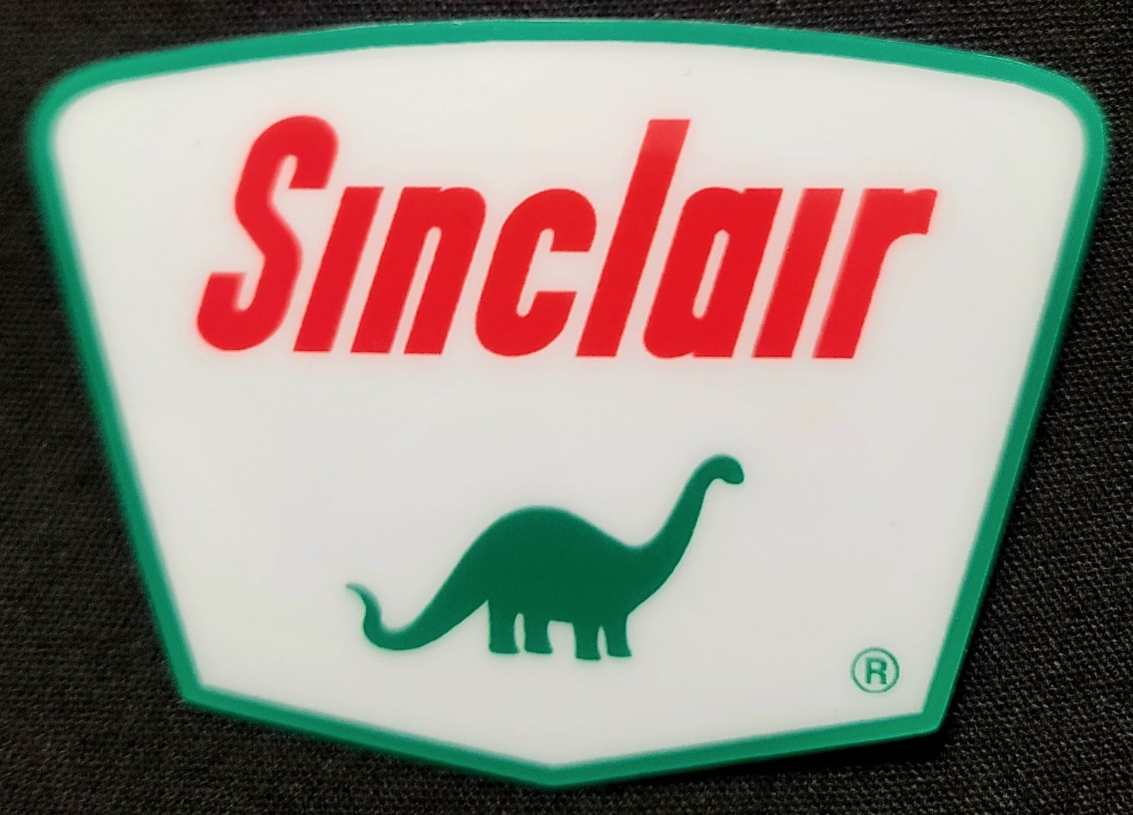 SINCLAIR STICKER “ORIGINAL DINOSAUR” 3 3/8 X 2 3/8“ GLOSSY THICK WATERPROOF USE 