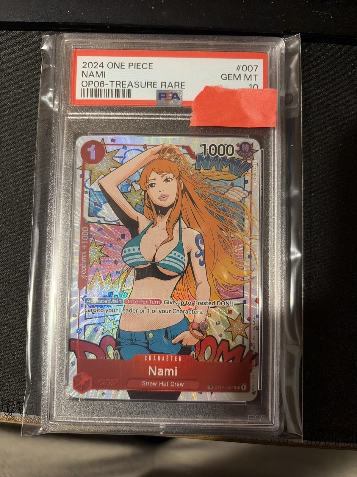 2024 ONE PIECE OP06-WINGS OF THE CAPTAIN TREASURE RARE #007 NAMI PSA 10